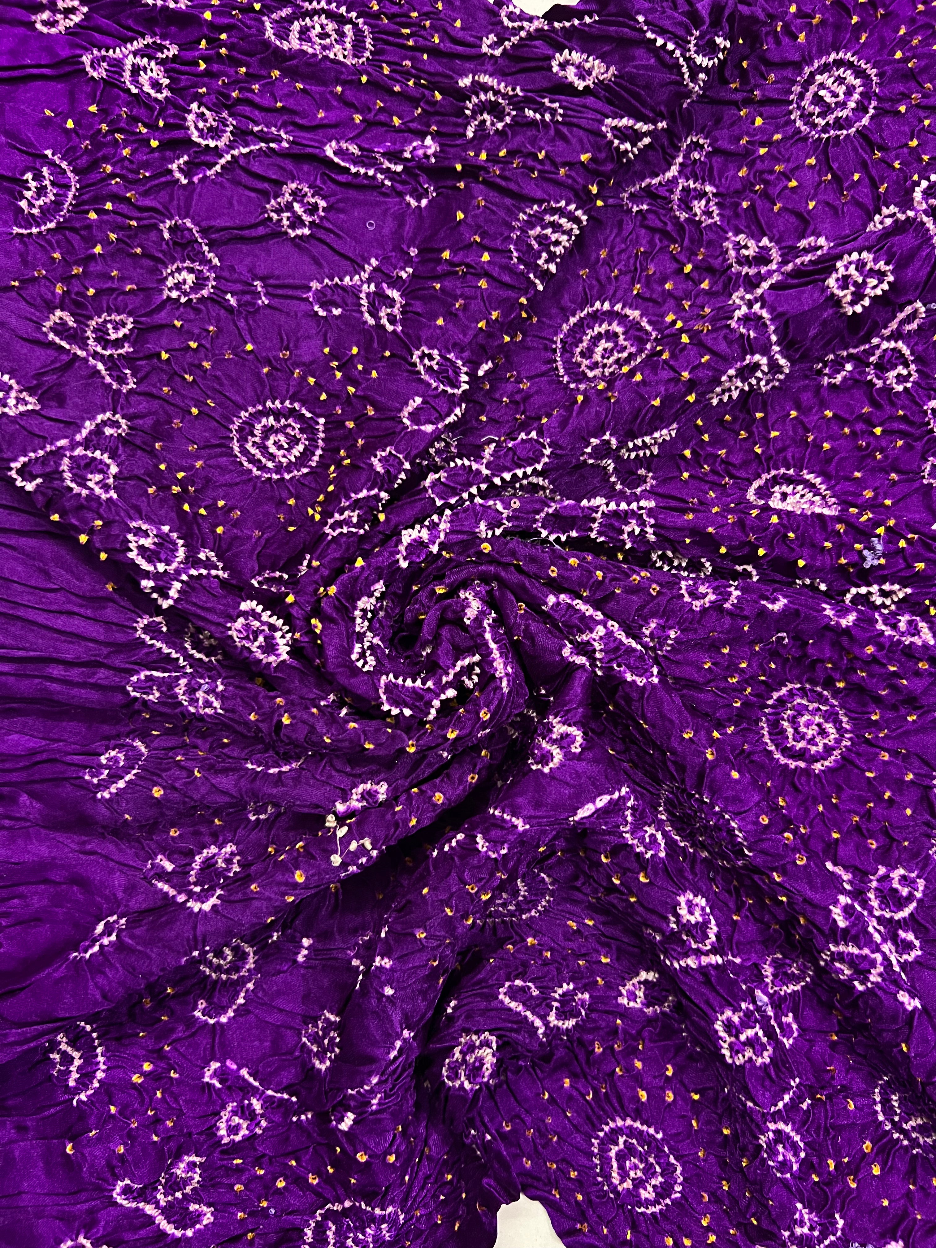Gaji Silk Bandhej Saree Secondary image