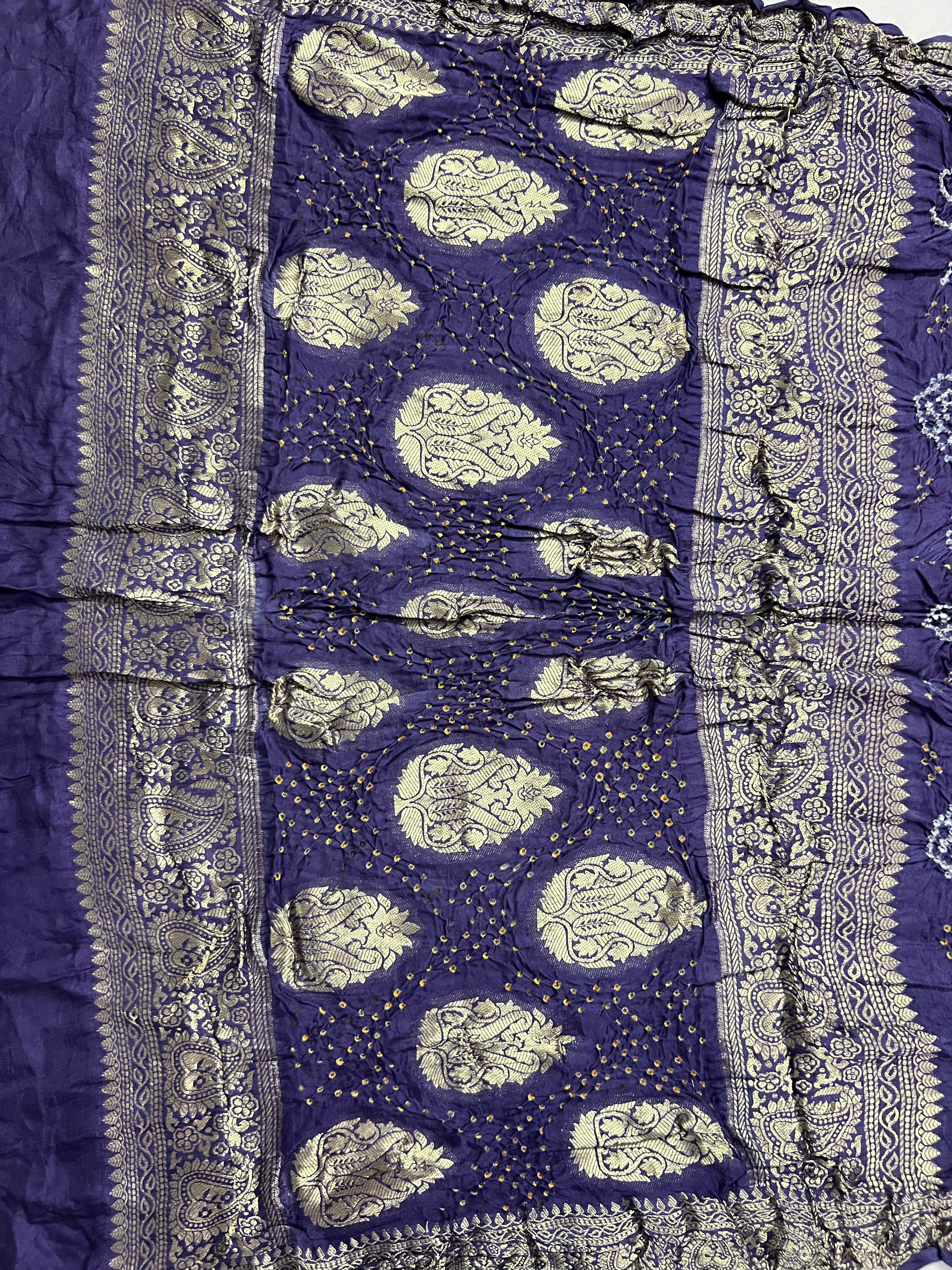 Gaji Silk Bandhej Saree