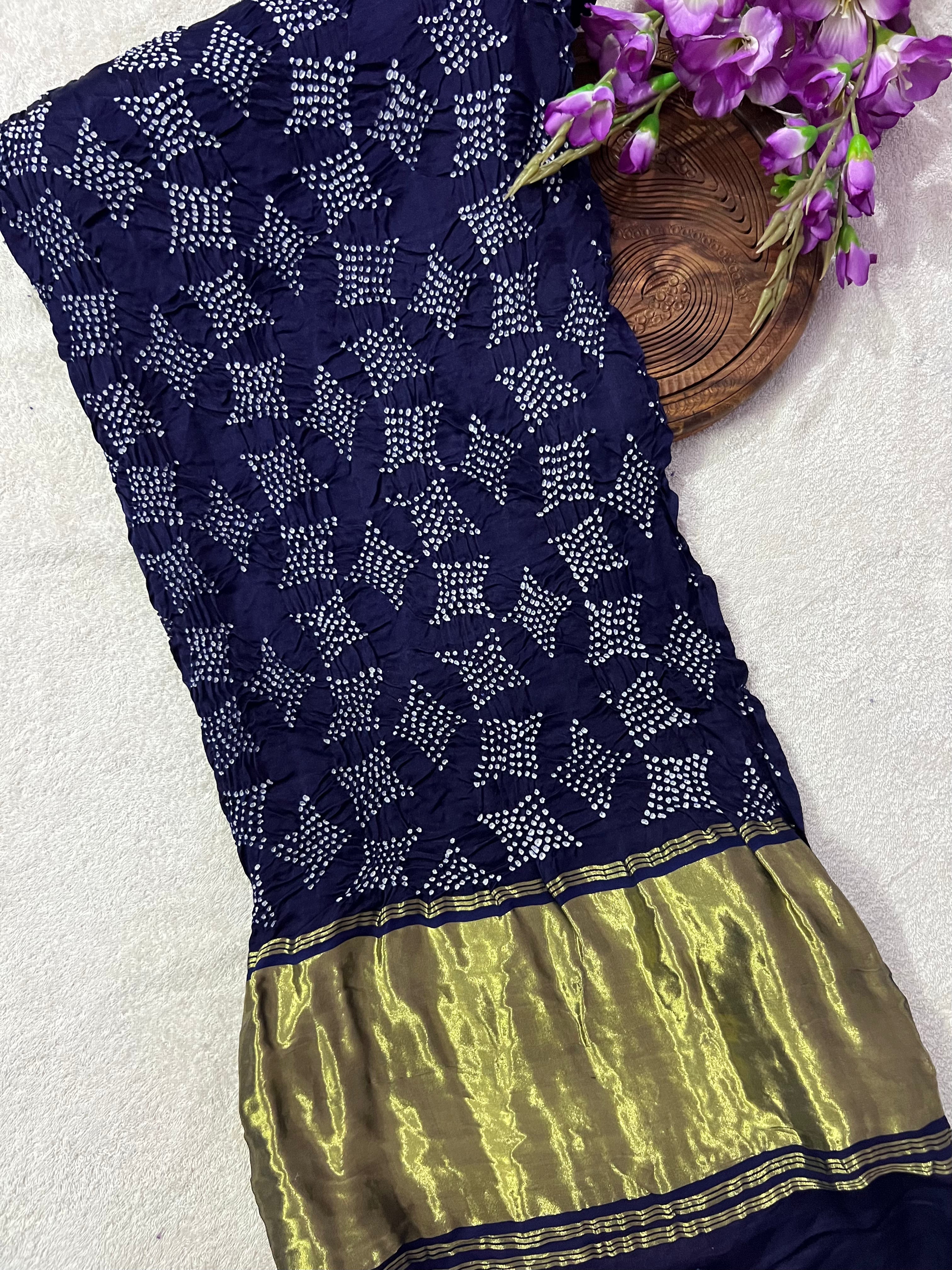 Gaji Silk Bandhej Saree