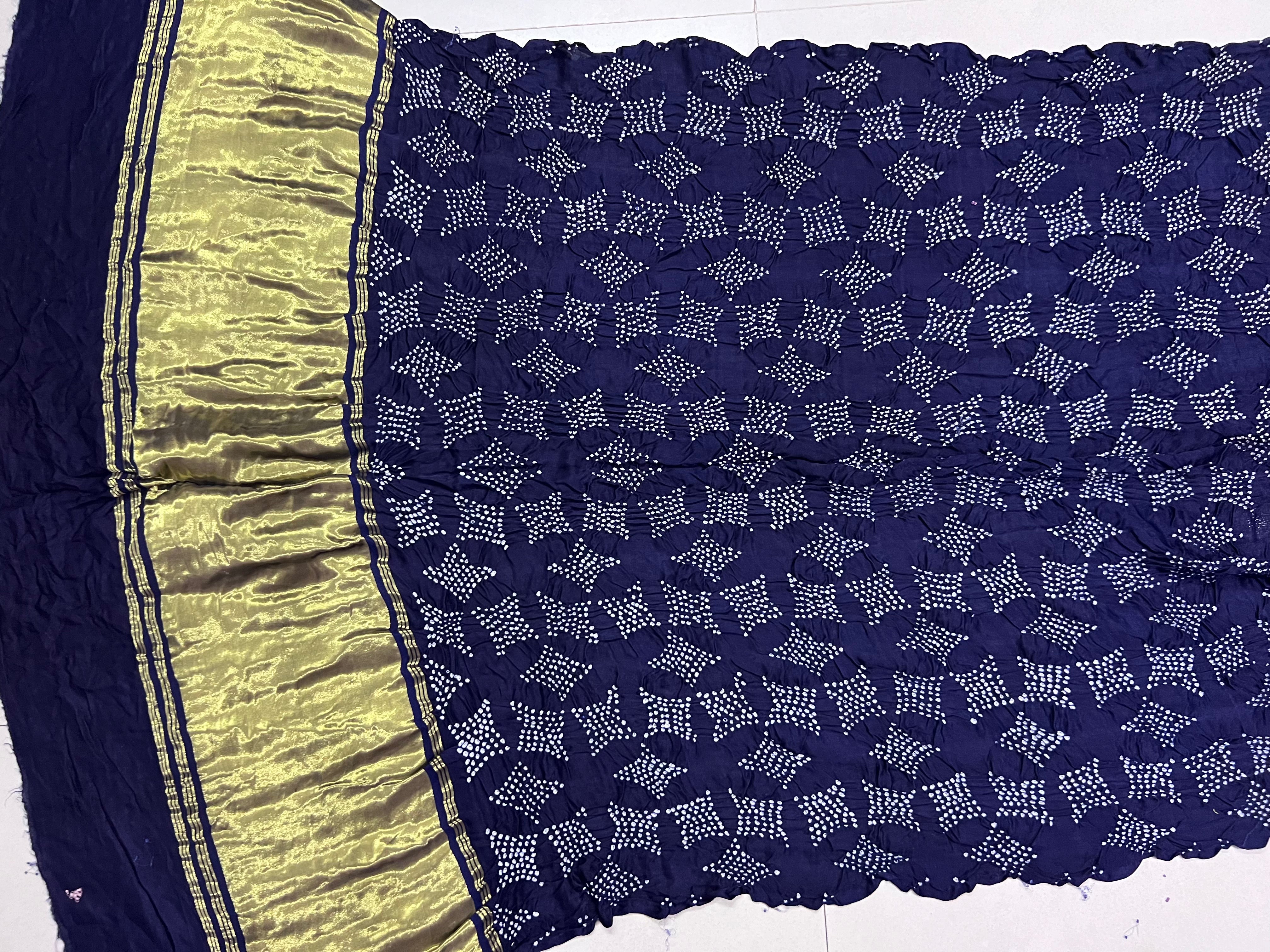 Gaji Silk Bandhej Saree Secondary image