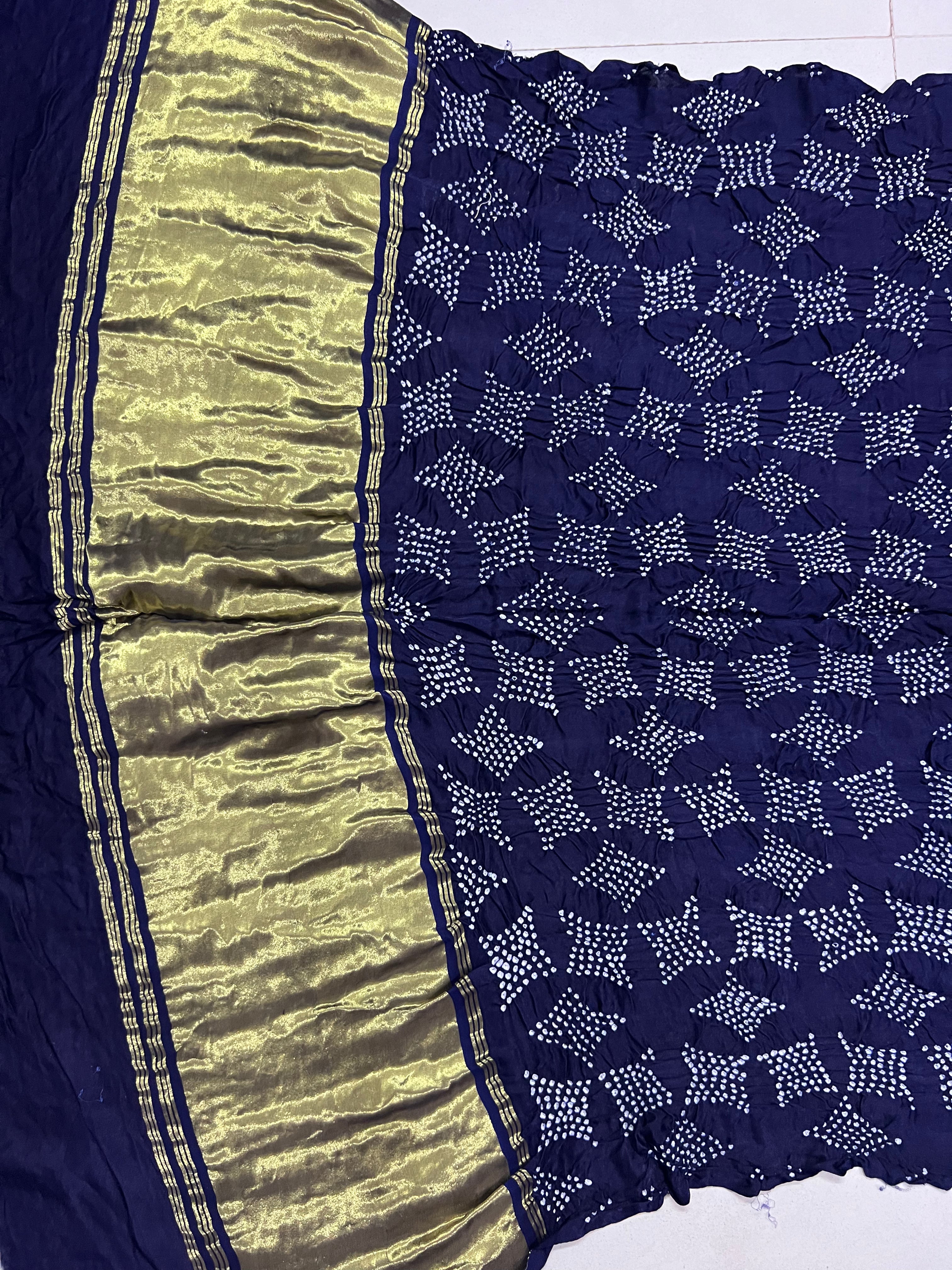 Gaji Silk Bandhej Saree