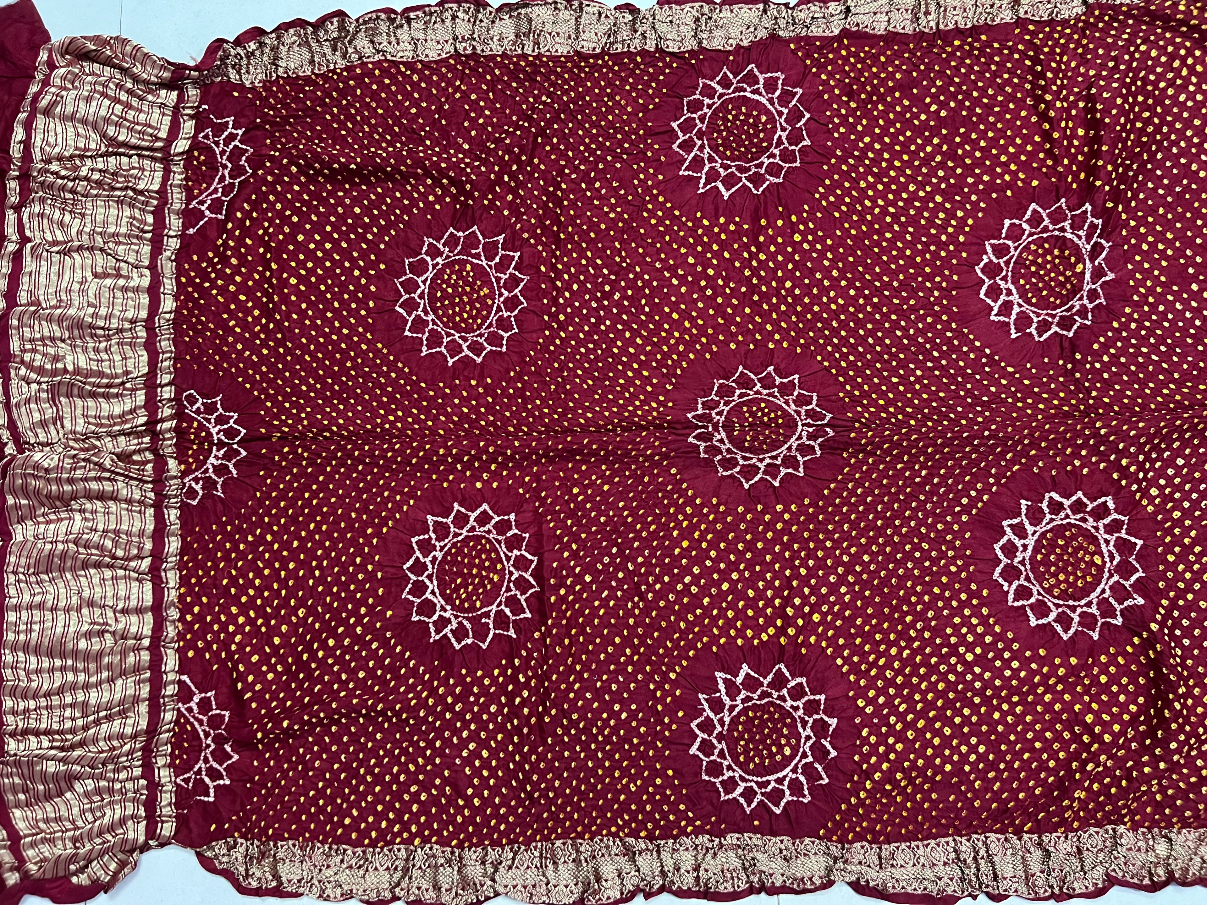 Gaji Silk Bandhej Saree