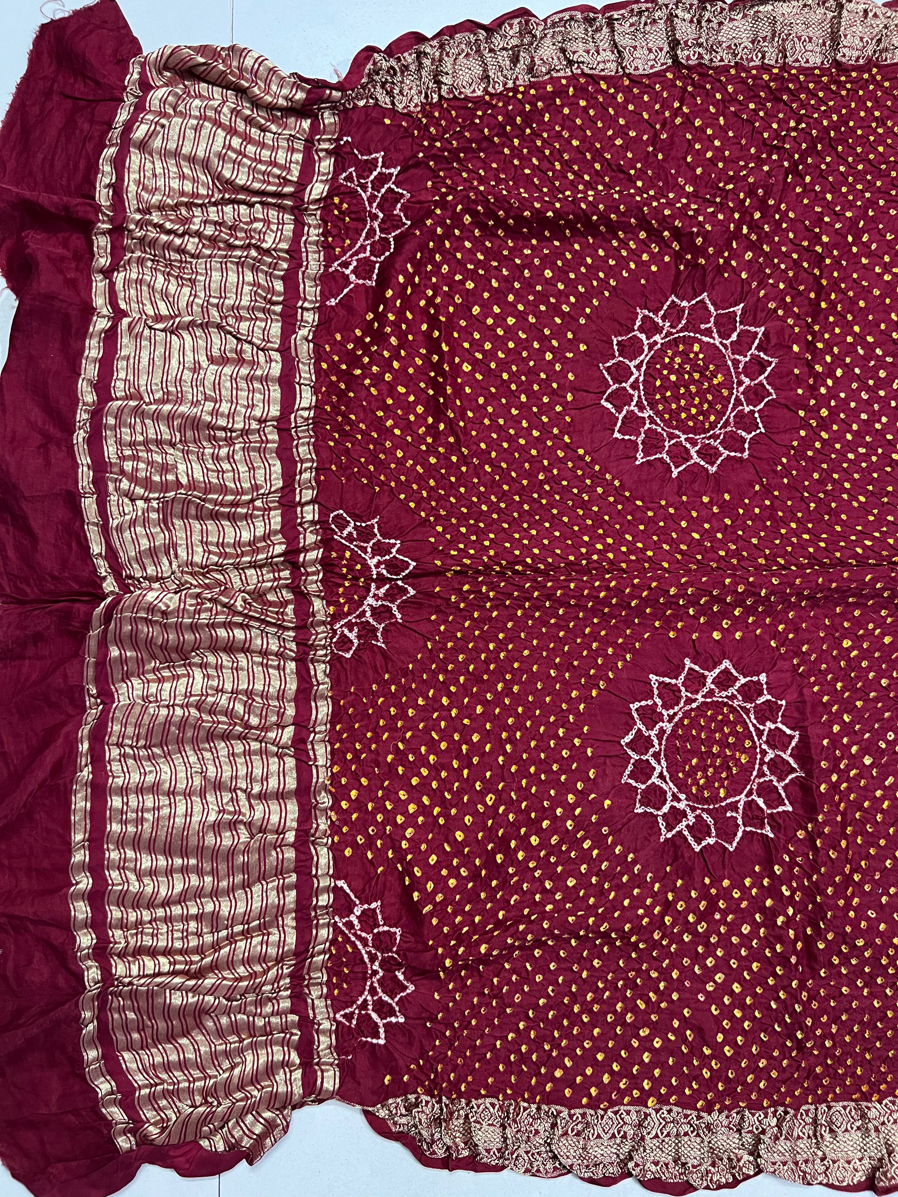 Gaji Silk Bandhej Saree
