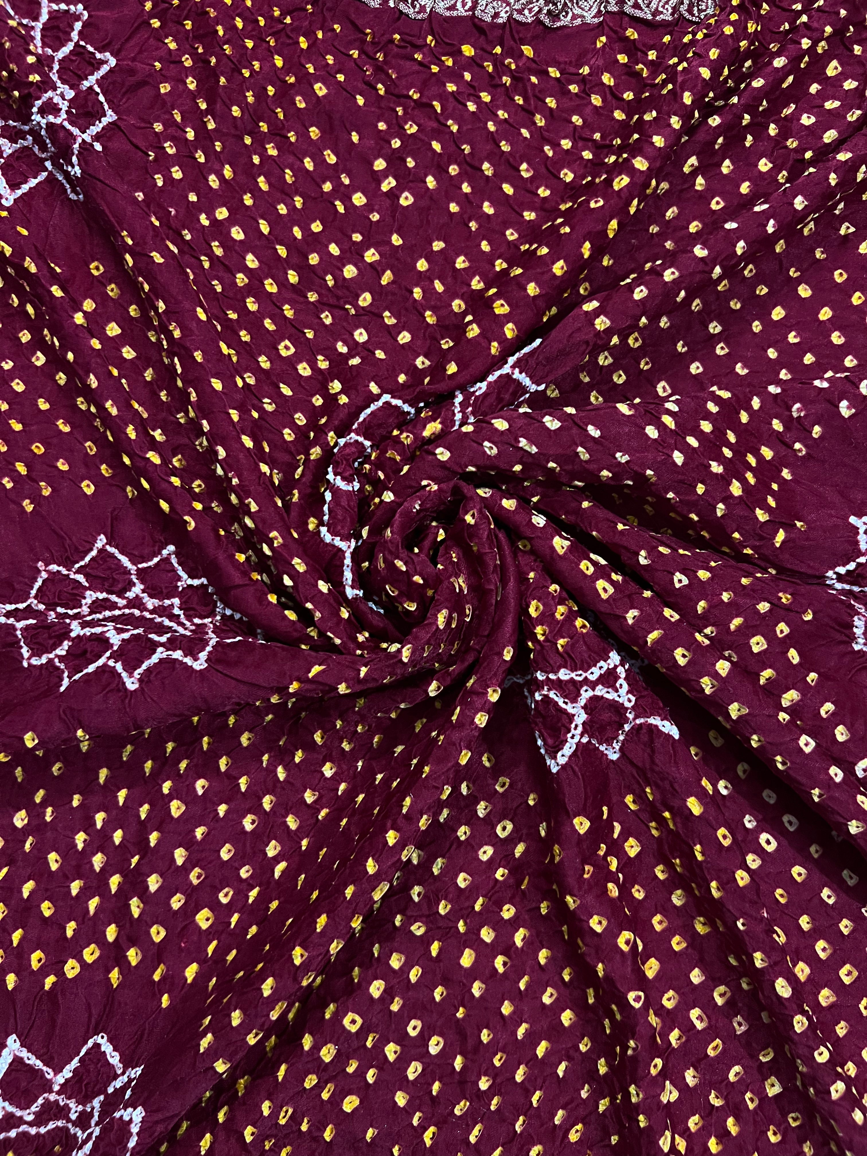 Gaji Silk Bandhej Saree