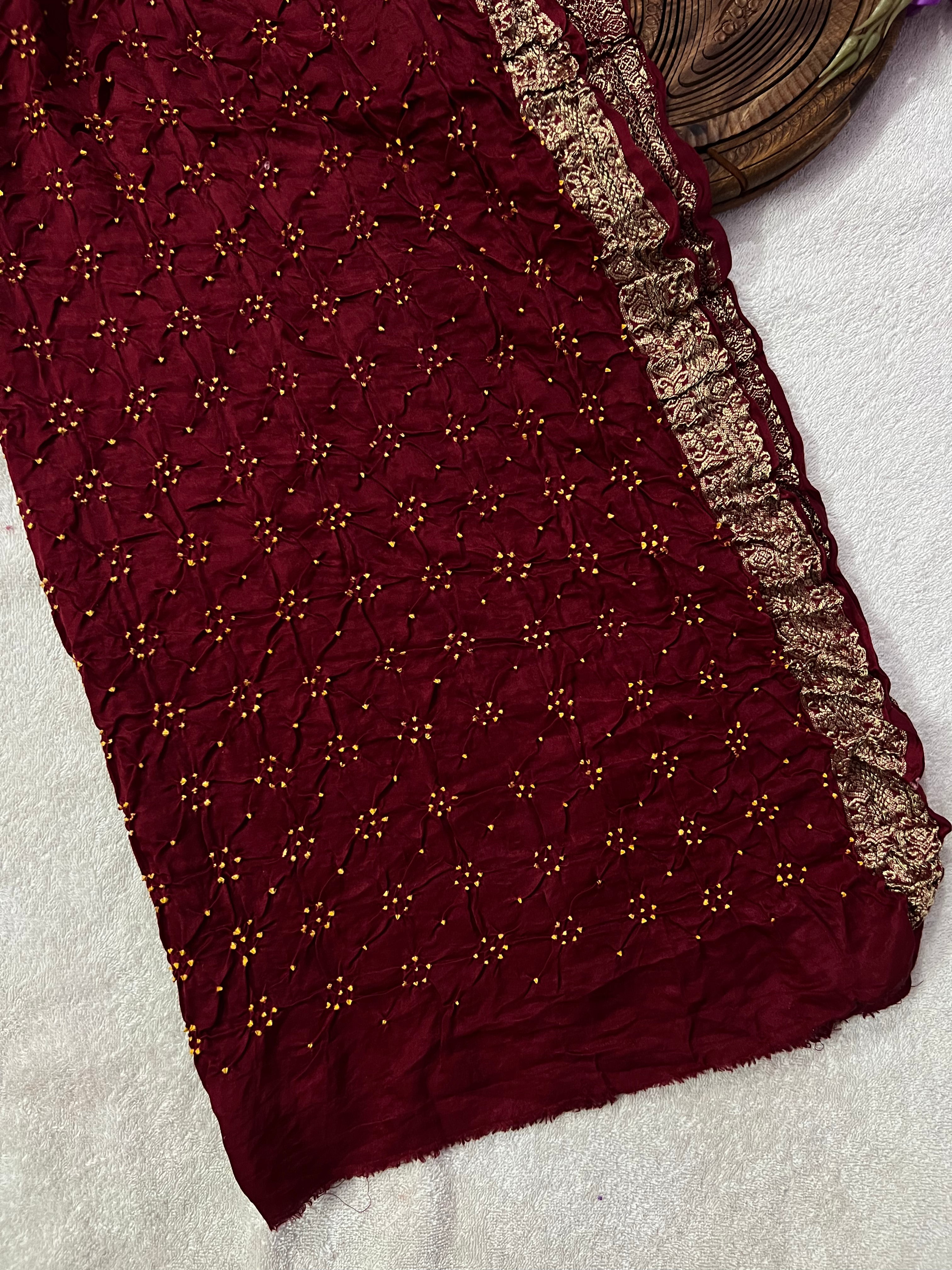 Gaji Silk Bandhej Saree