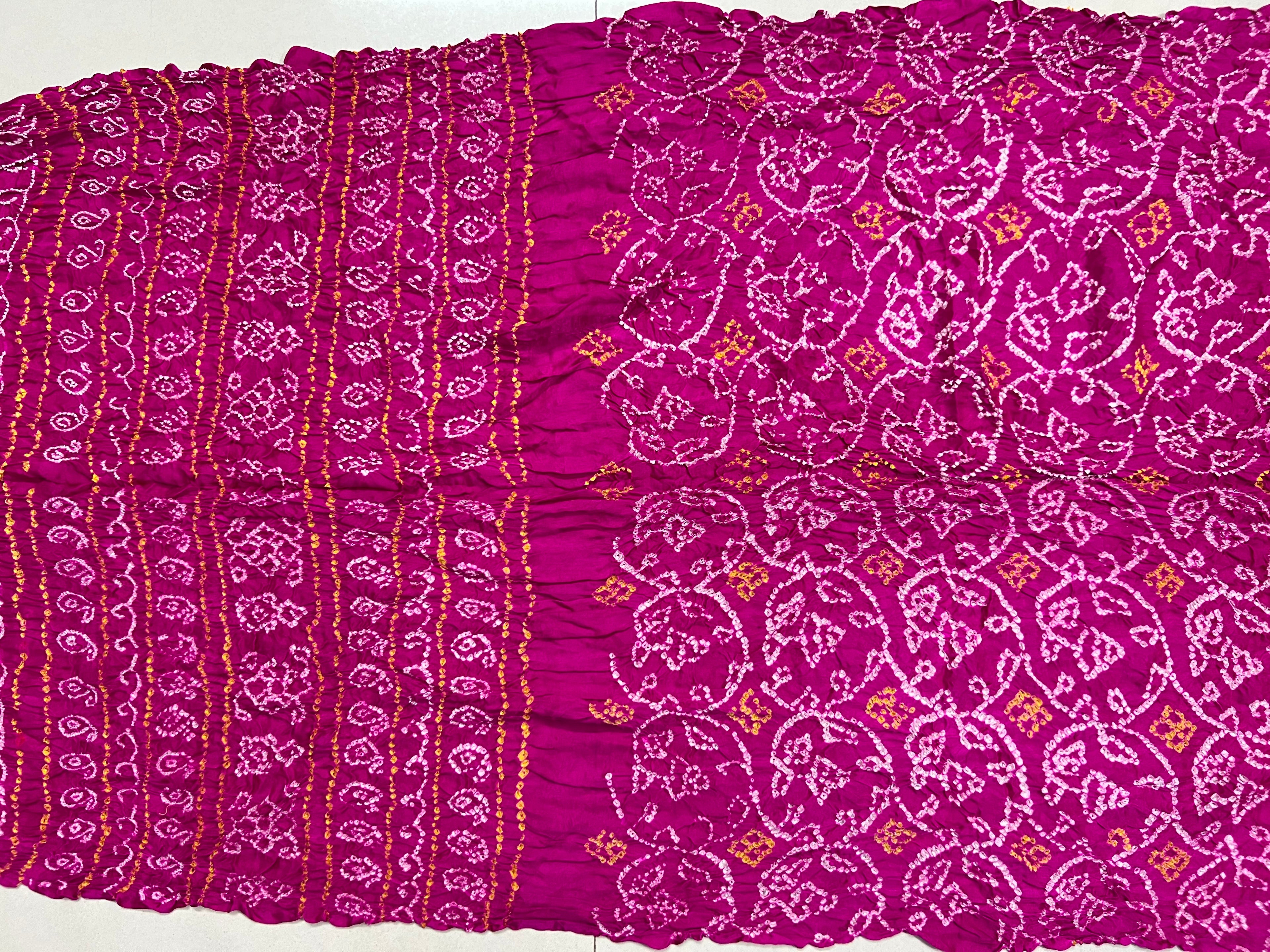 Gaji Silk Bandhej Saree