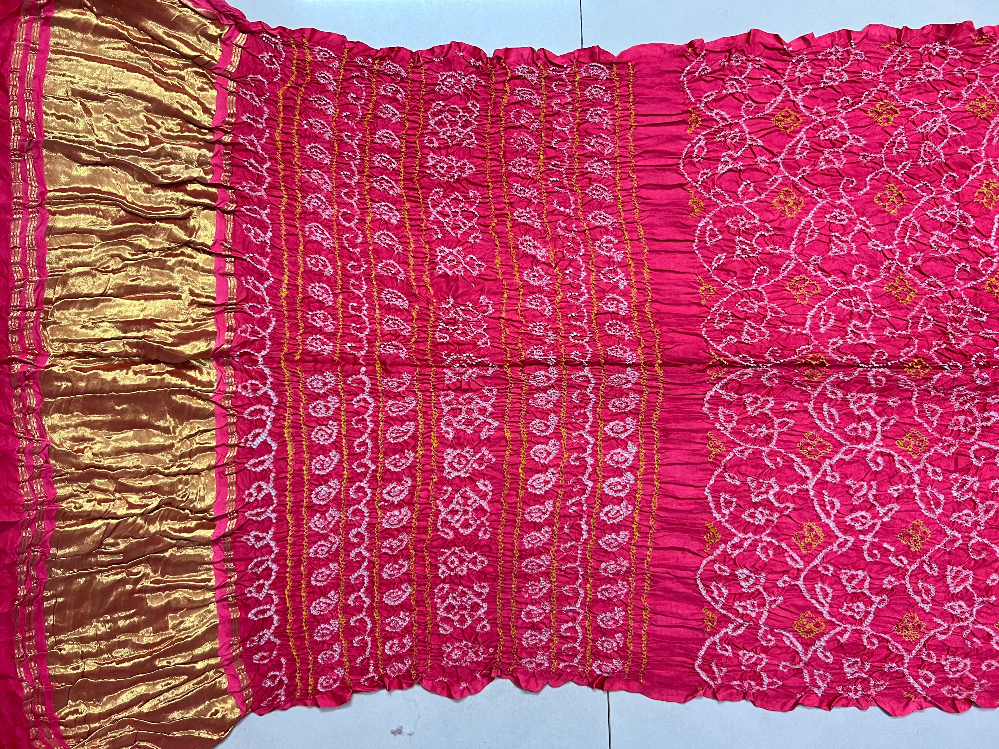 Gaji Silk Bandhej Saree