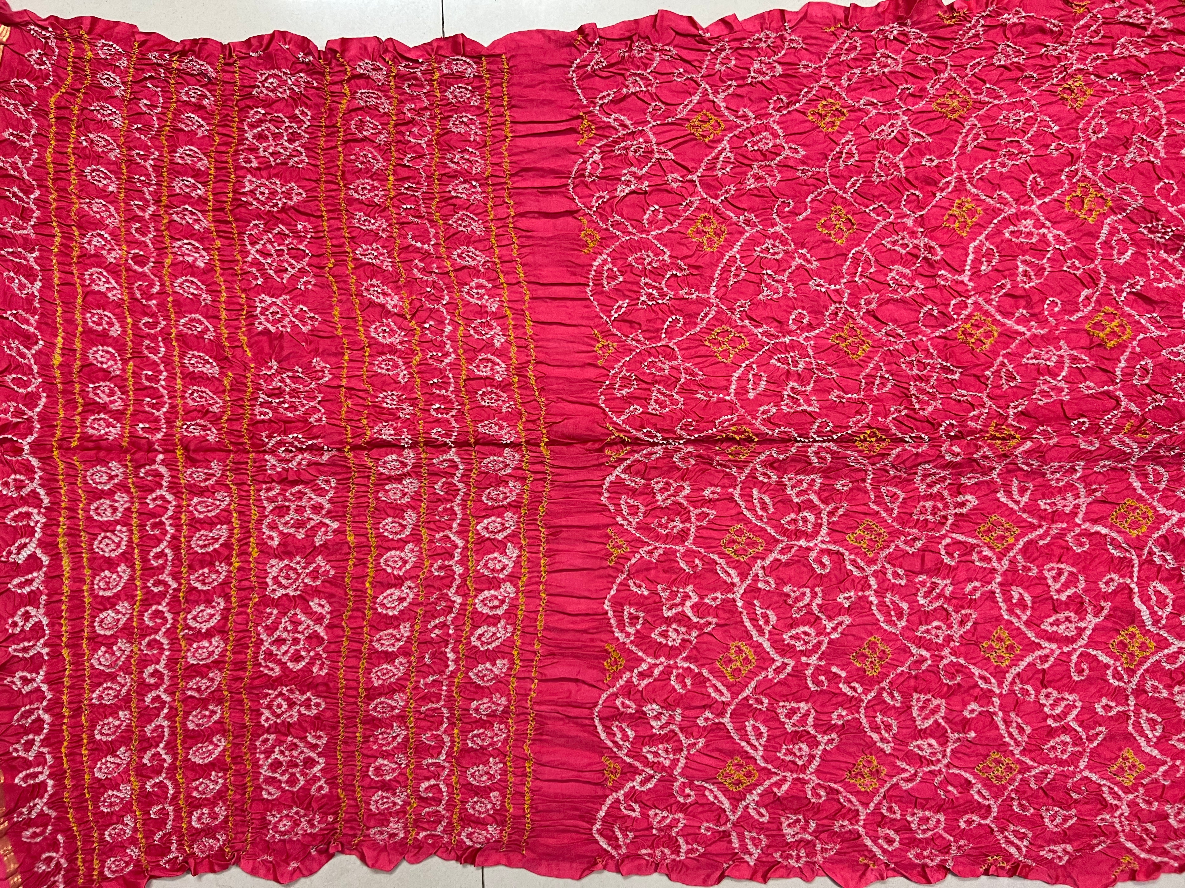 Gaji Silk Bandhej Saree
