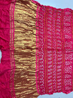 Gaji Silk Bandhej Saree