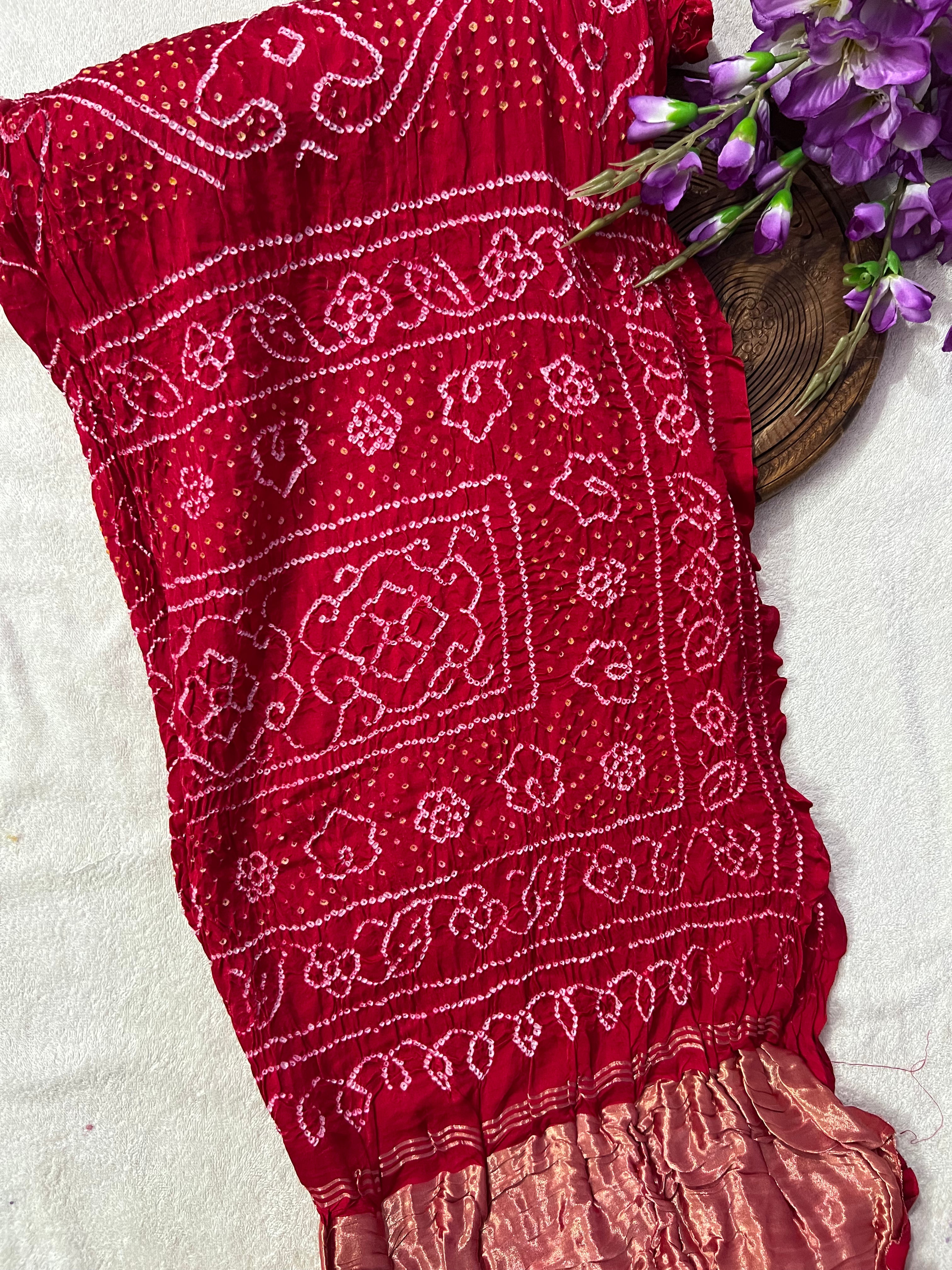 Gaji Silk Bandhej Saree Main image