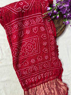 Gaji Silk Bandhej Saree