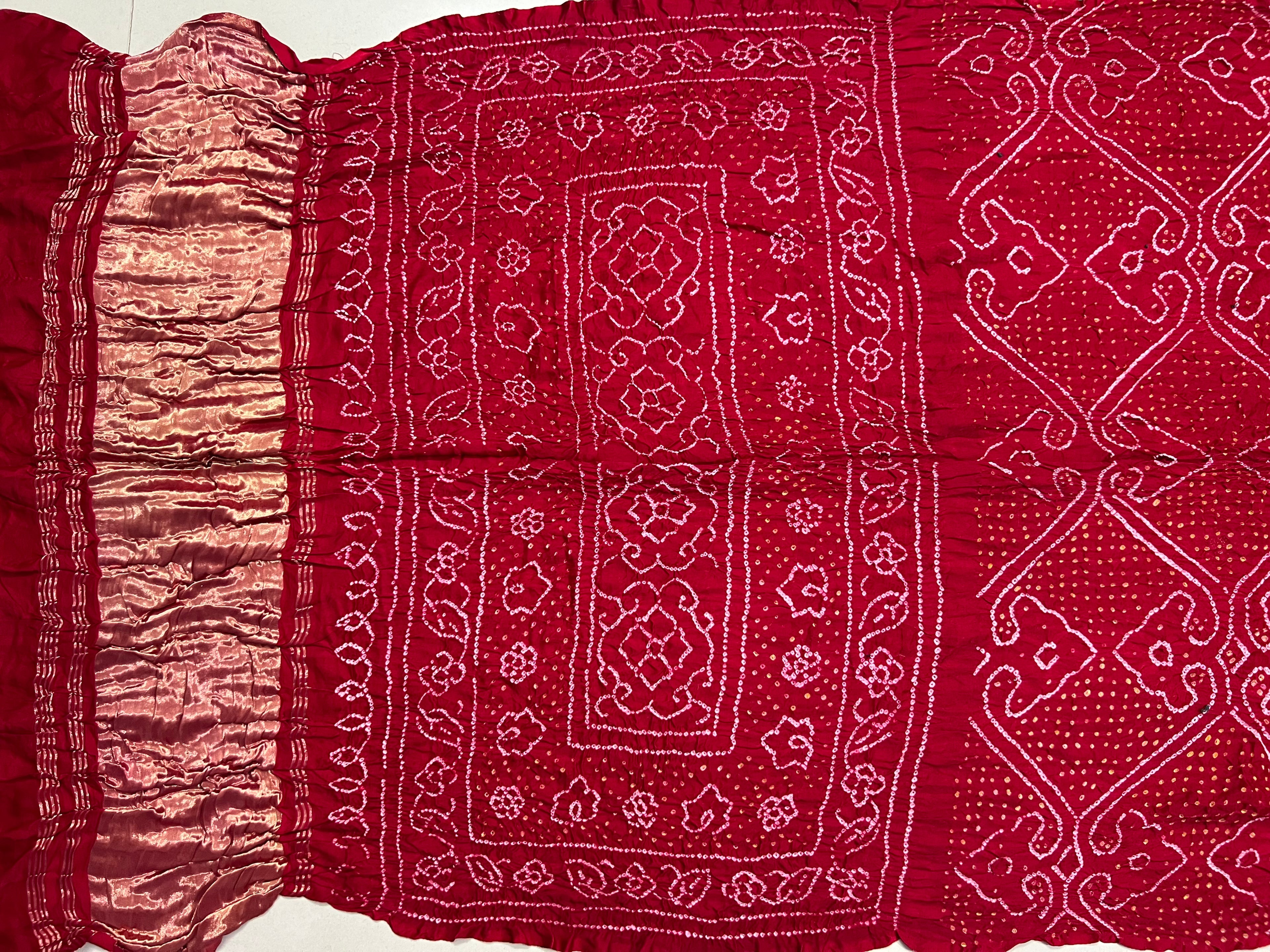 Gaji Silk Bandhej Saree