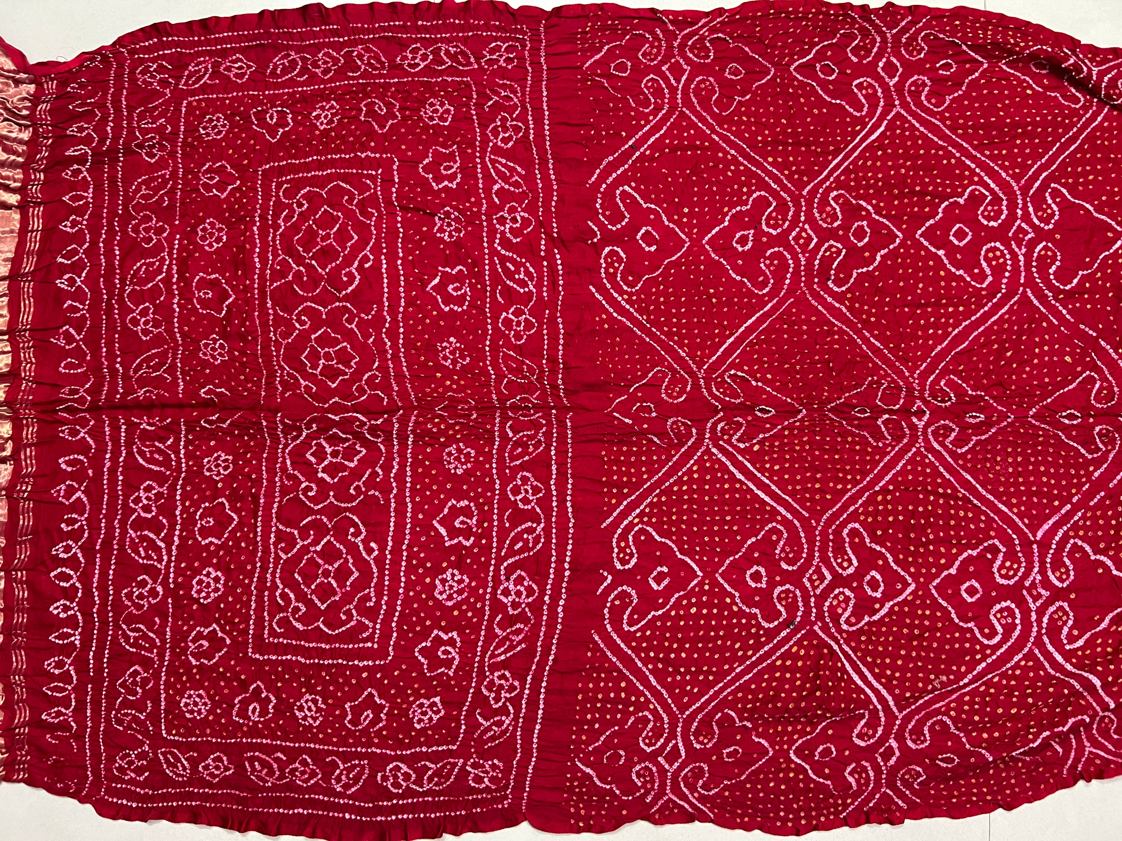 Gaji Silk Bandhej Saree