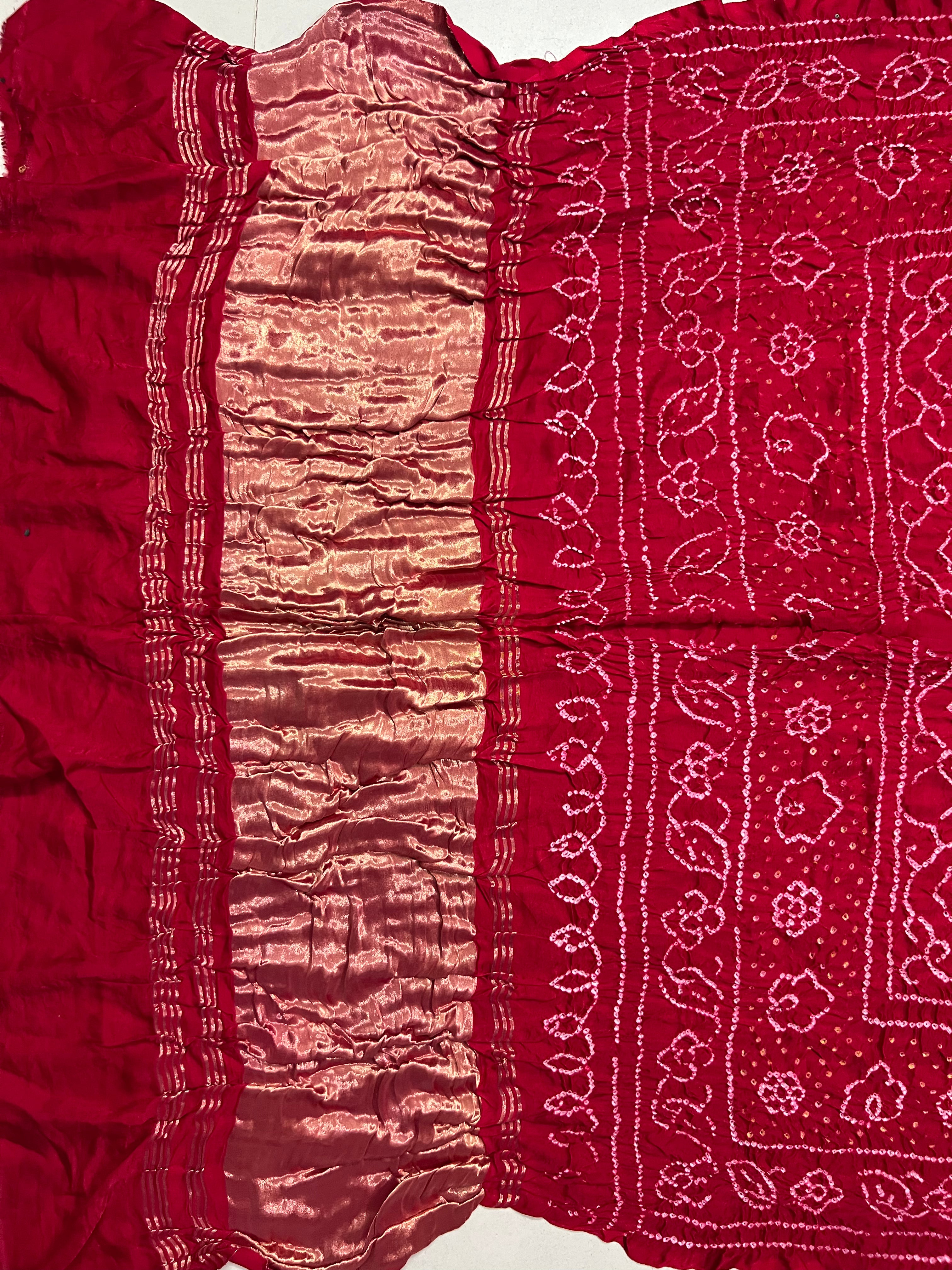 Gaji Silk Bandhej Saree