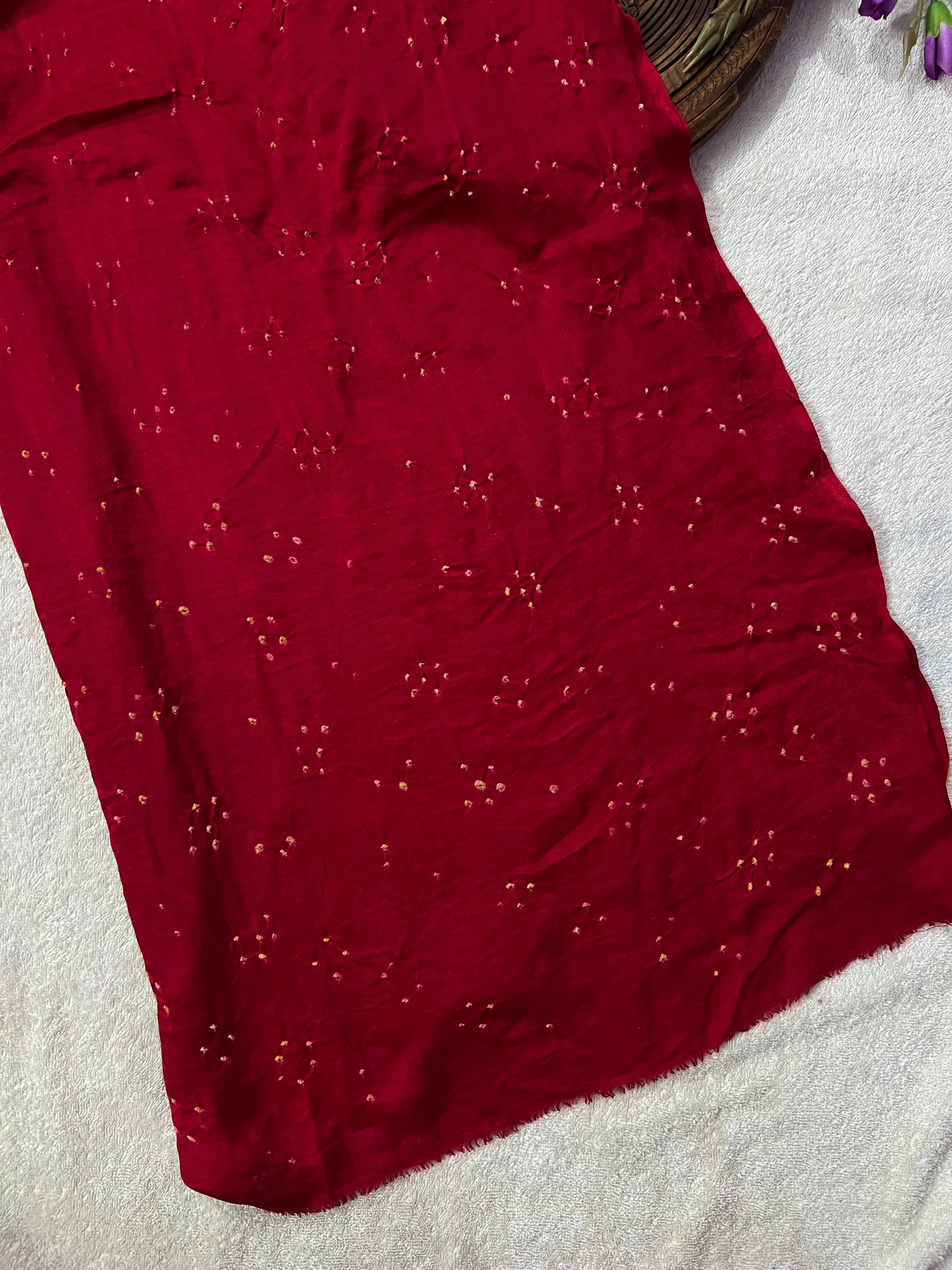 Gaji Silk Bandhej Saree