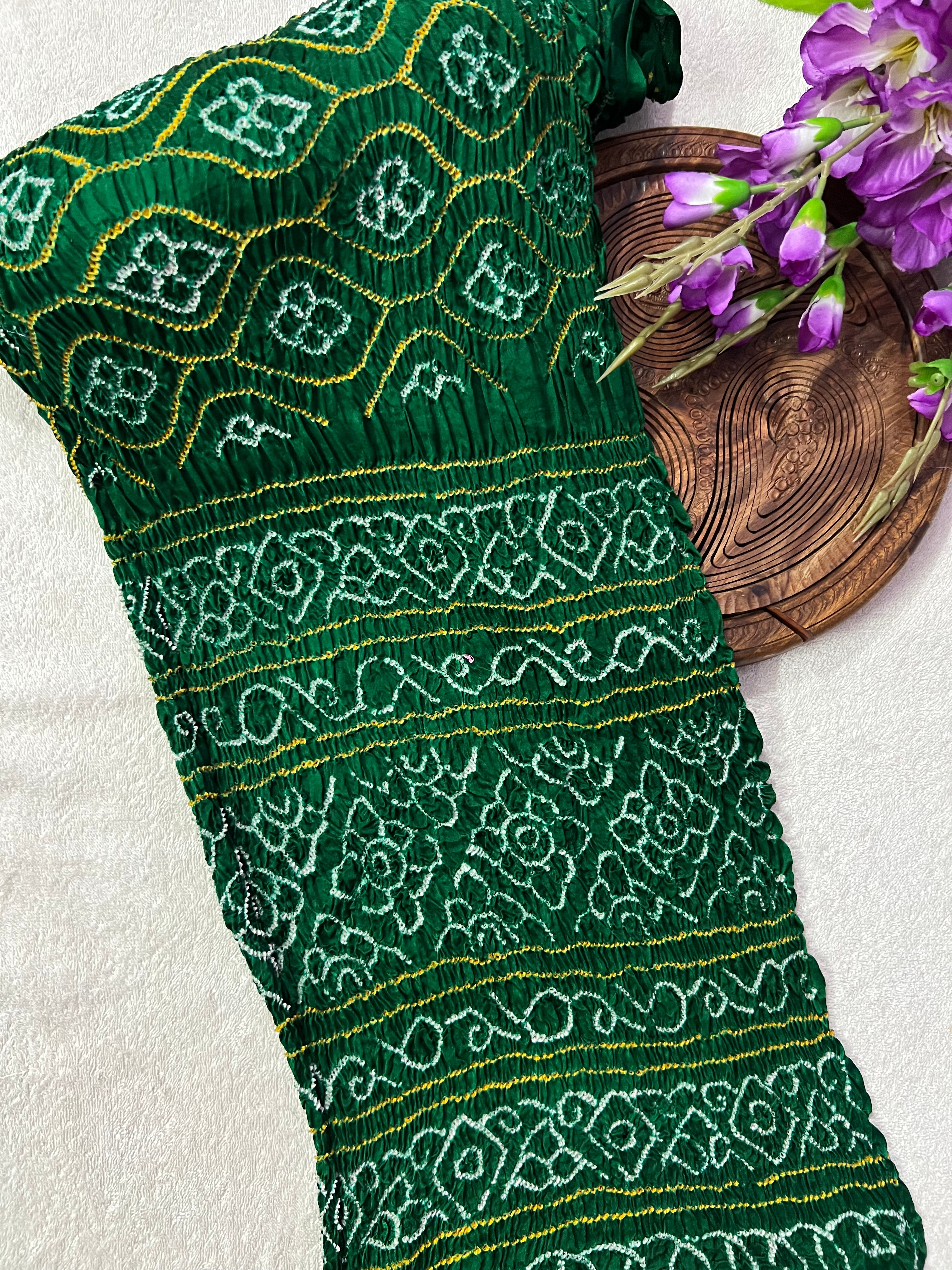 Gaji Silk Bandhej Saree