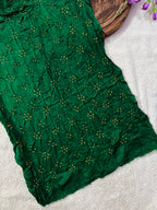 Gaji Silk Bandhej Saree