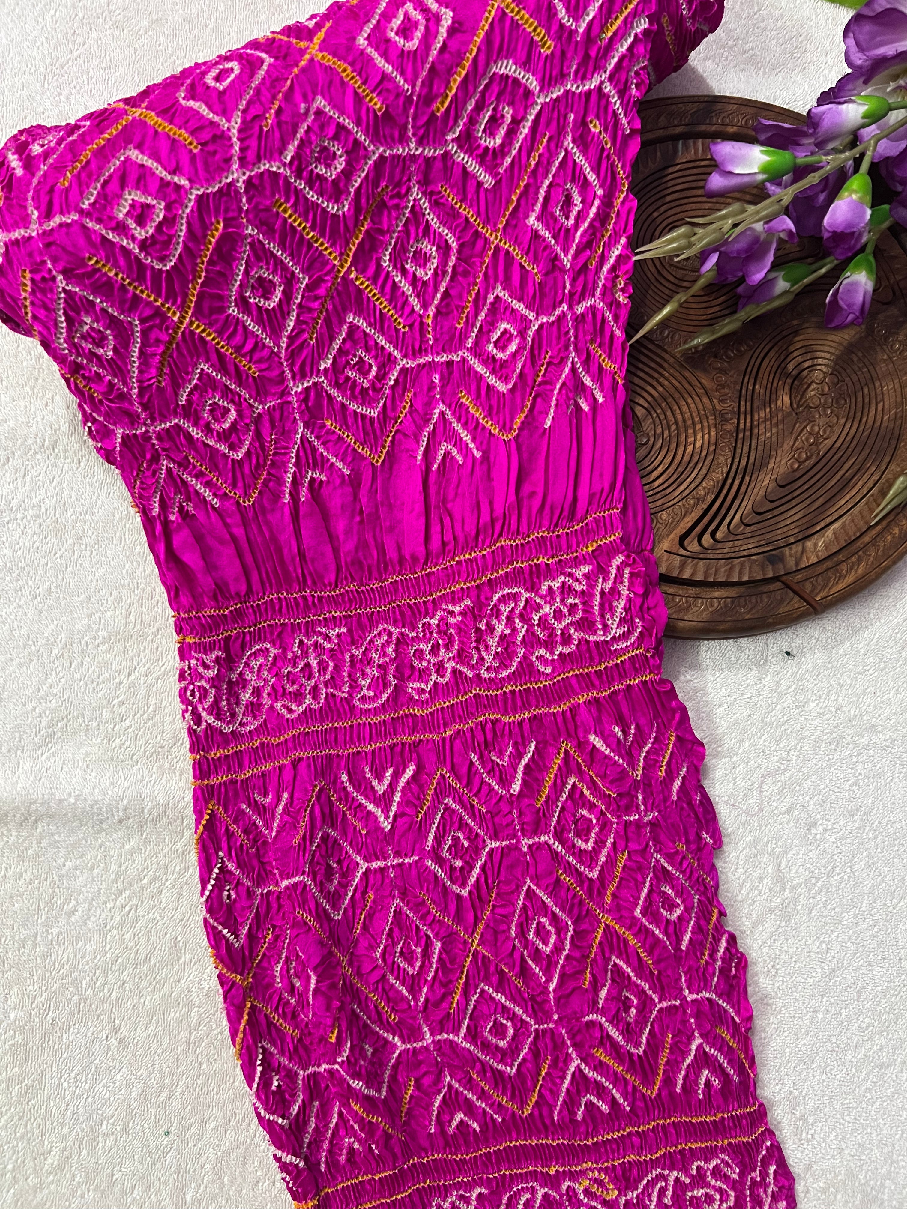 Gaji Silk Bandhej Saree Main image