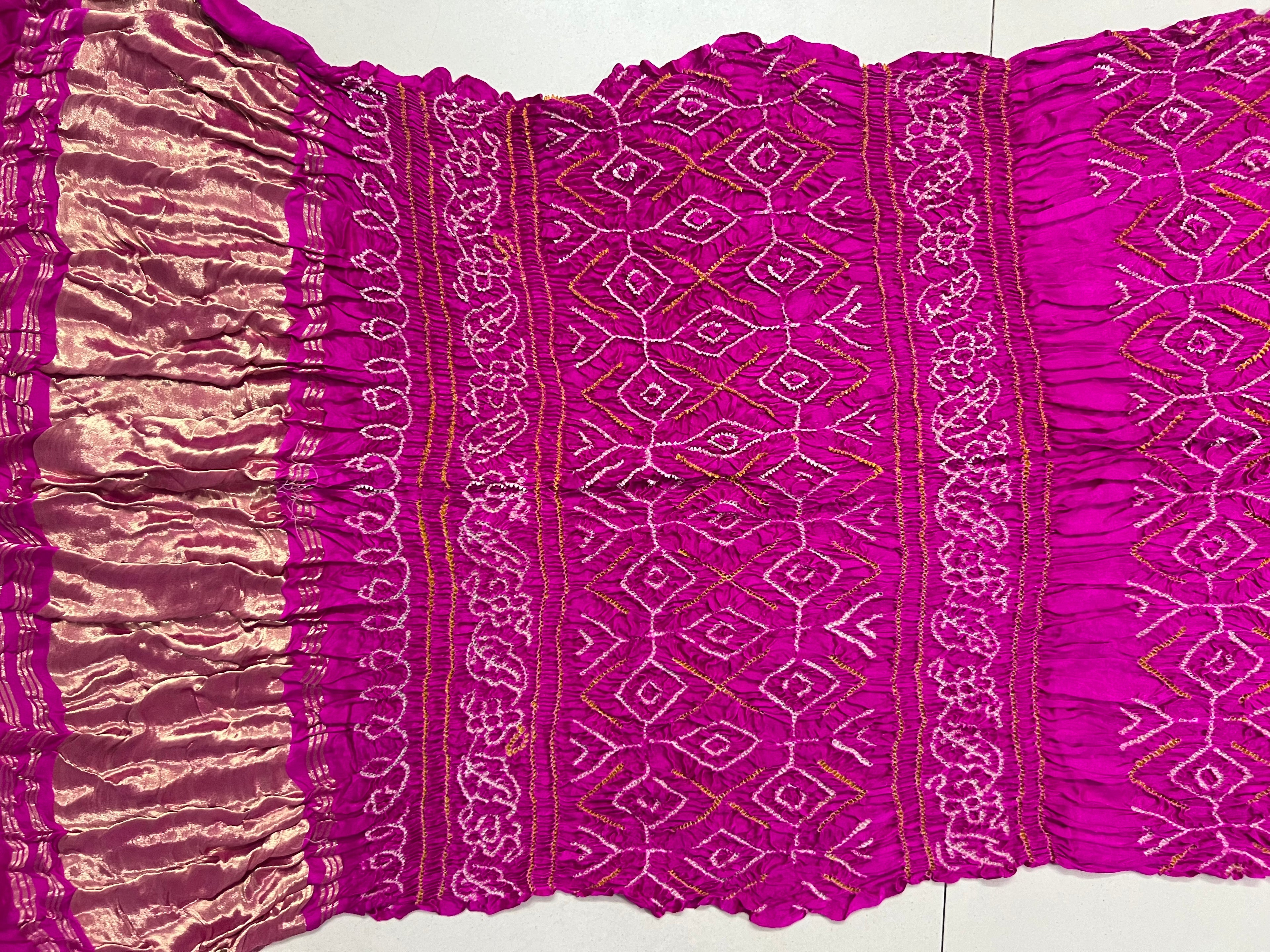 Gaji Silk Bandhej Saree