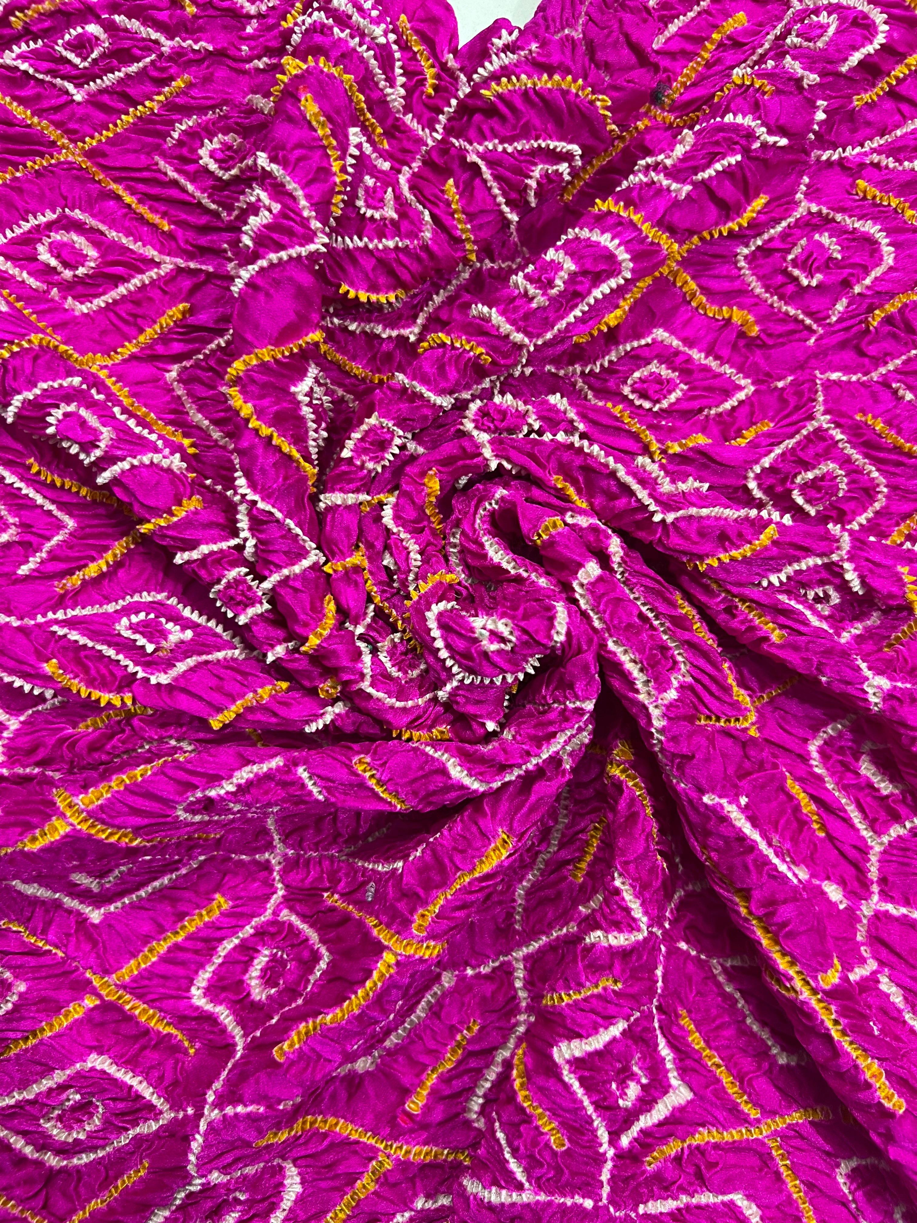 Gaji Silk Bandhej Saree Secondary image