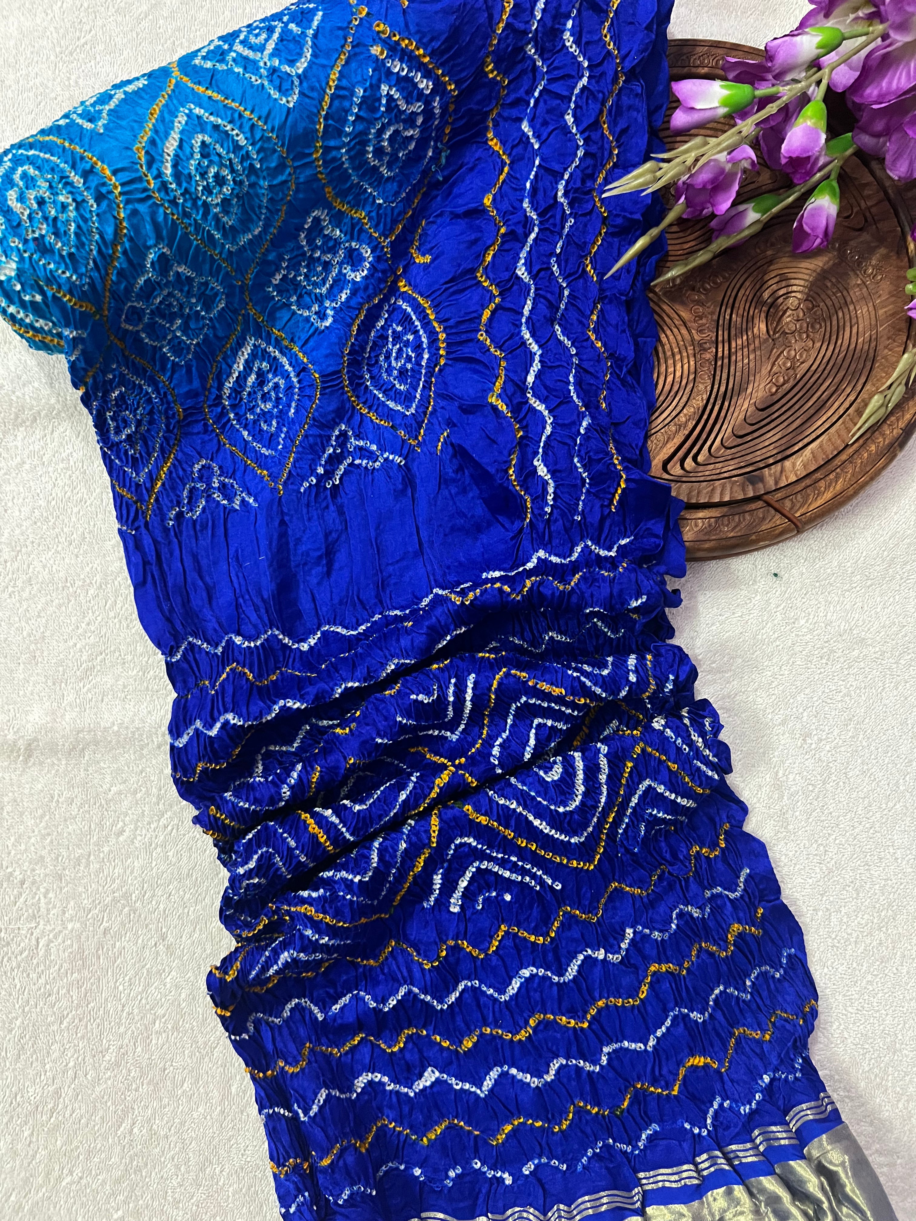 Gaji Silk Bandhej Saree Main image