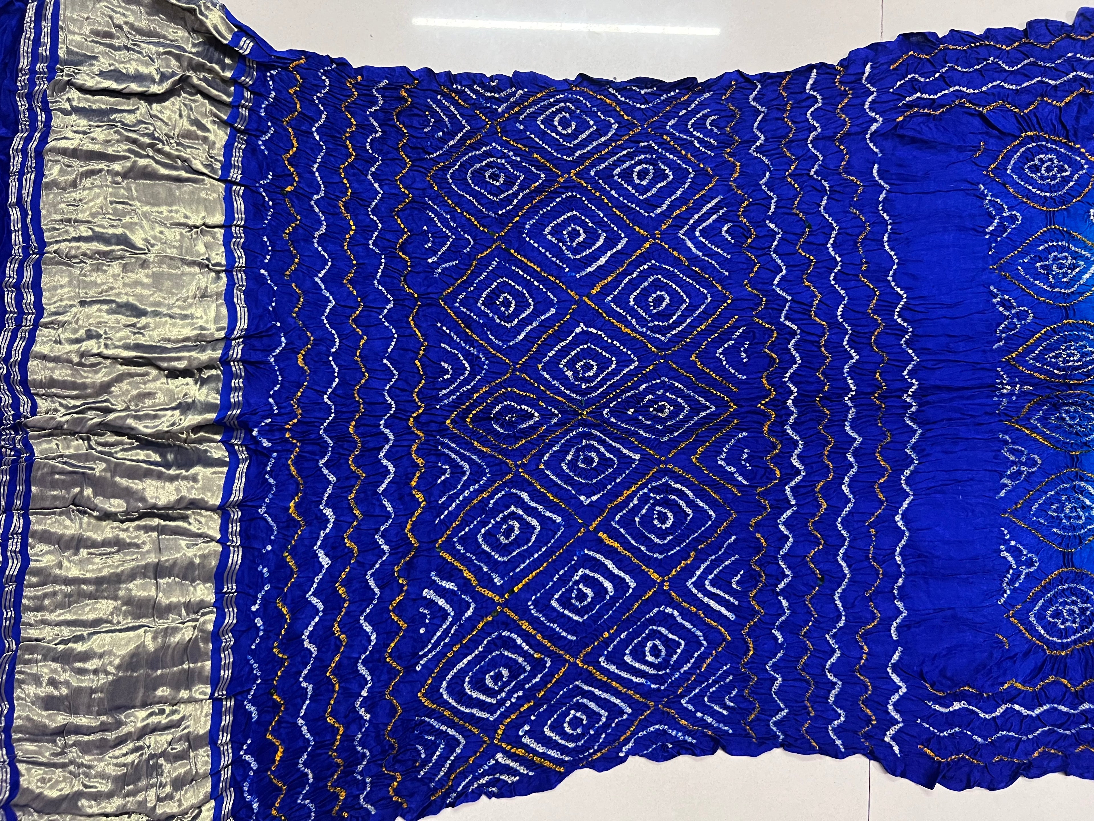 Gaji Silk Bandhej Saree