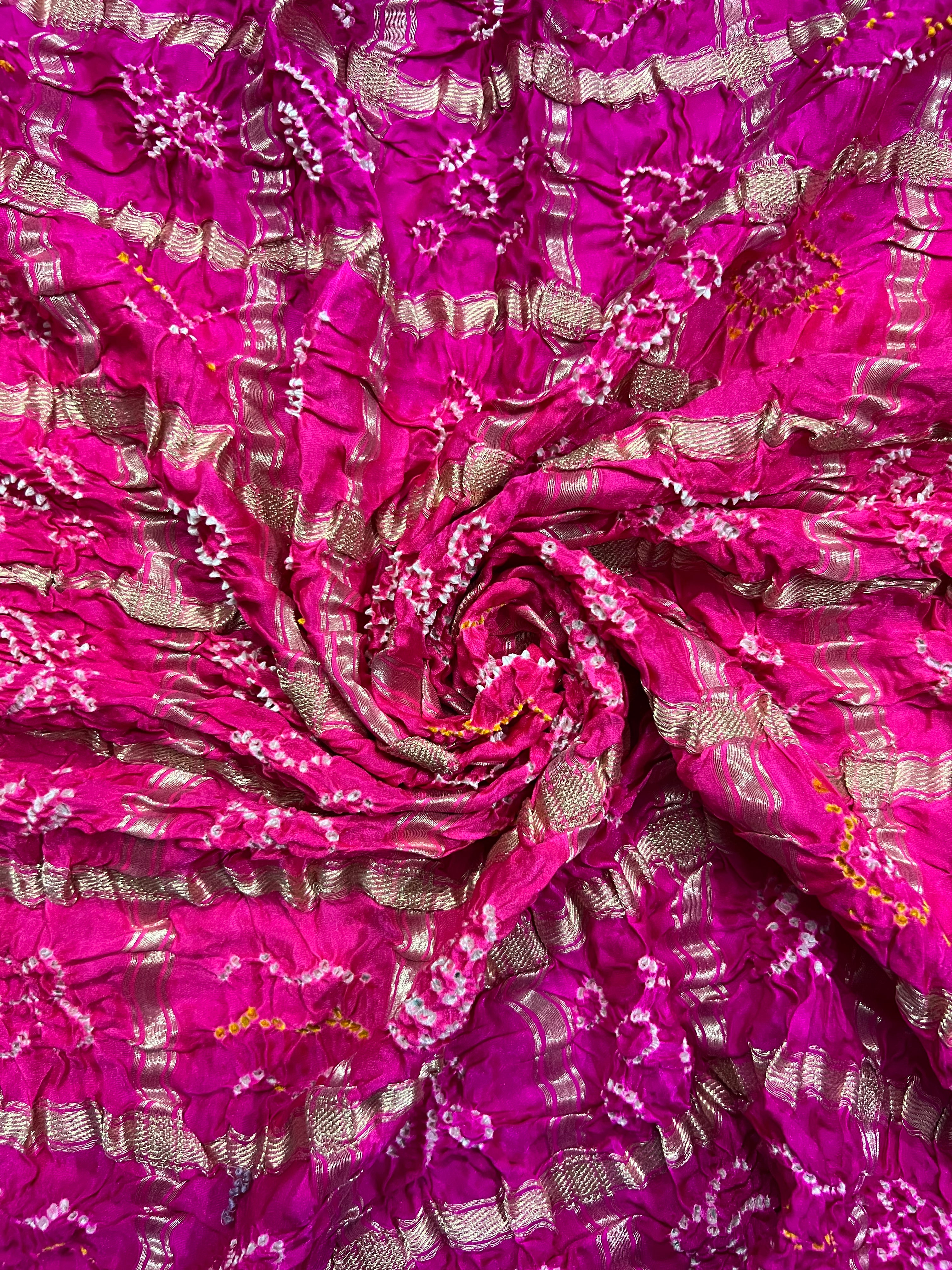Gaji Silk Gharchola Bandhej Saree Secondary image