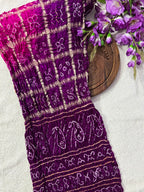 Gaji Silk Gharchola Bandhej Saree