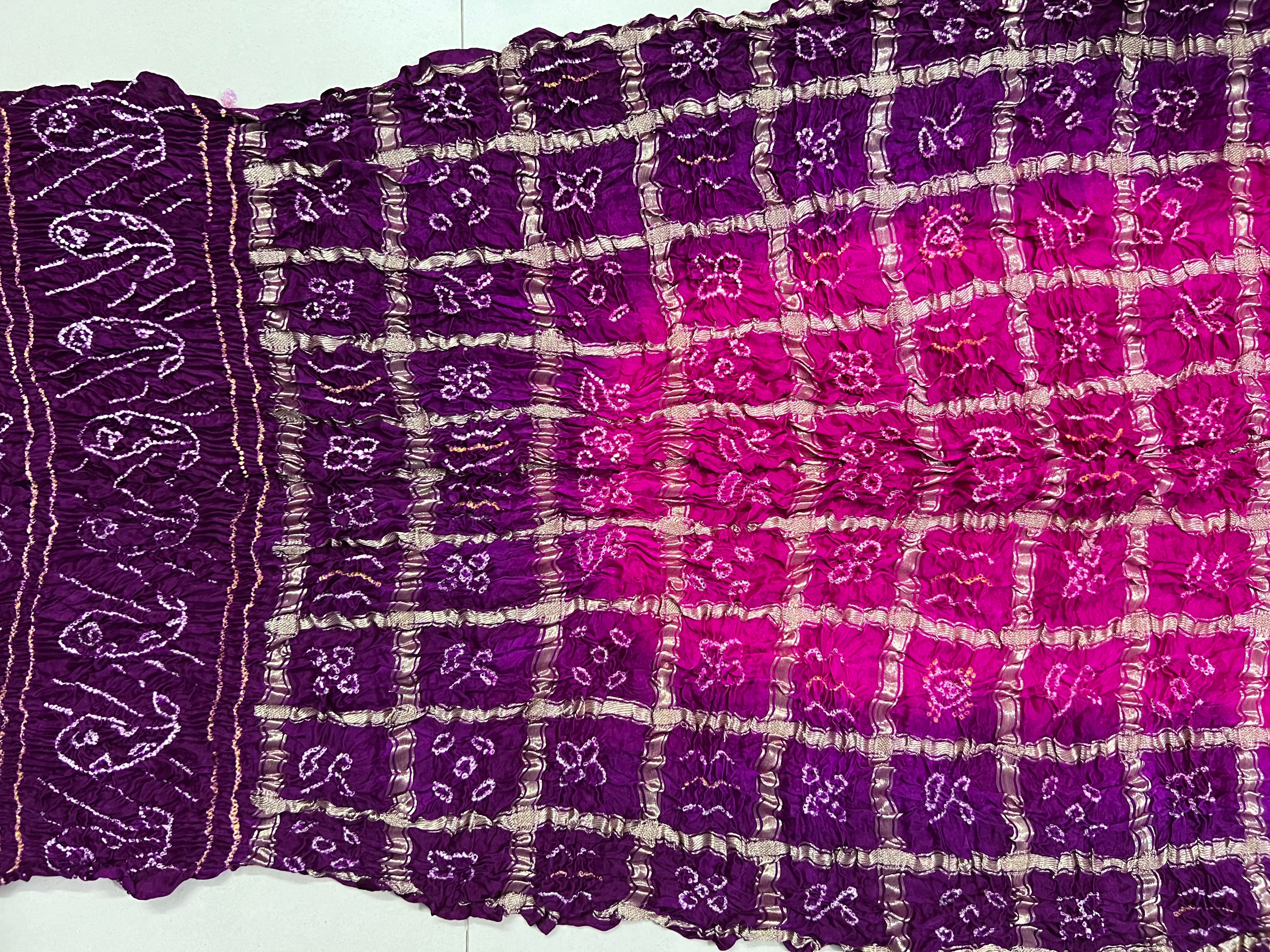 Gaji Silk Gharchola Bandhej Saree