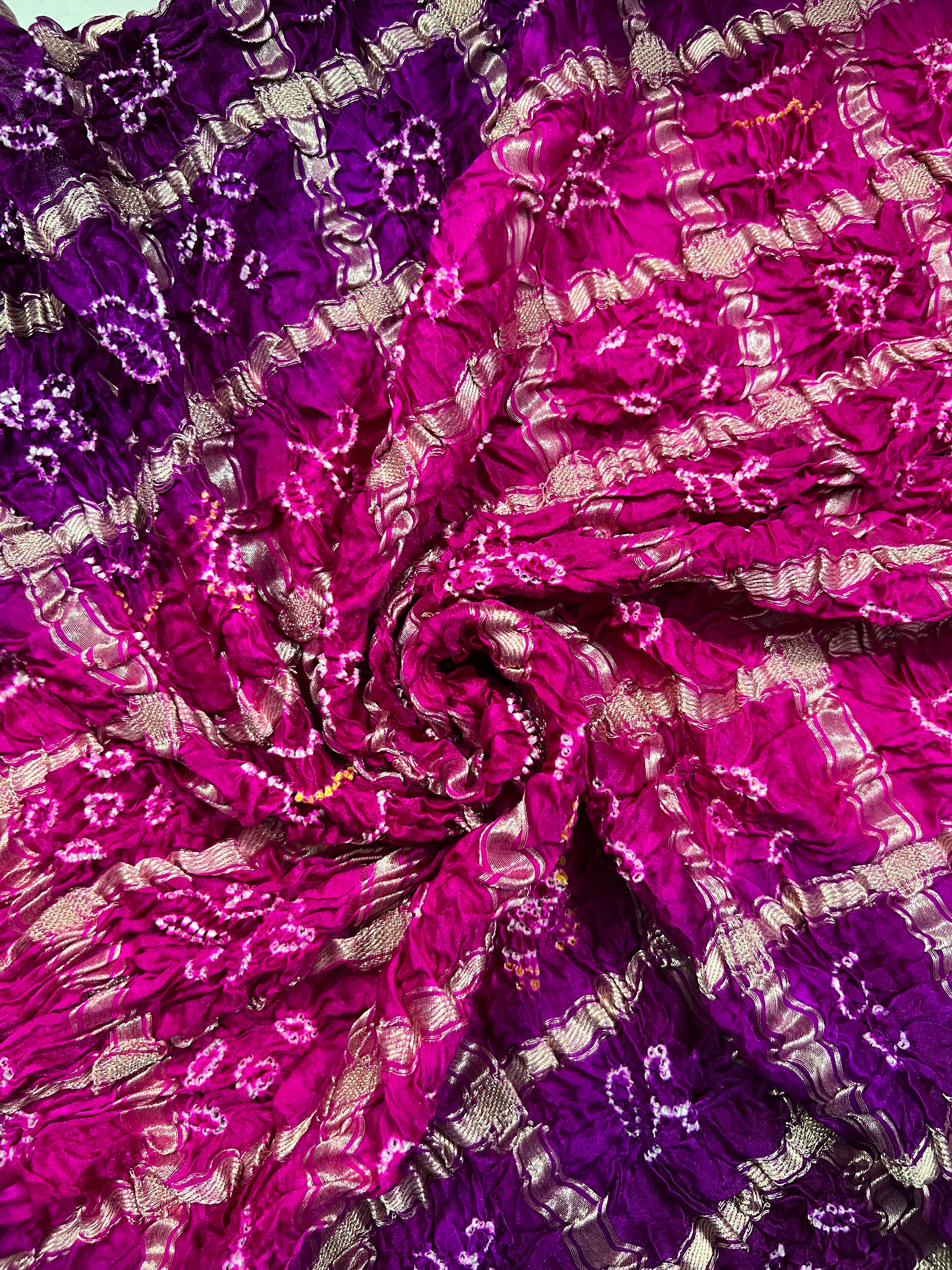 Gaji Silk Gharchola Bandhej Saree Secondary image