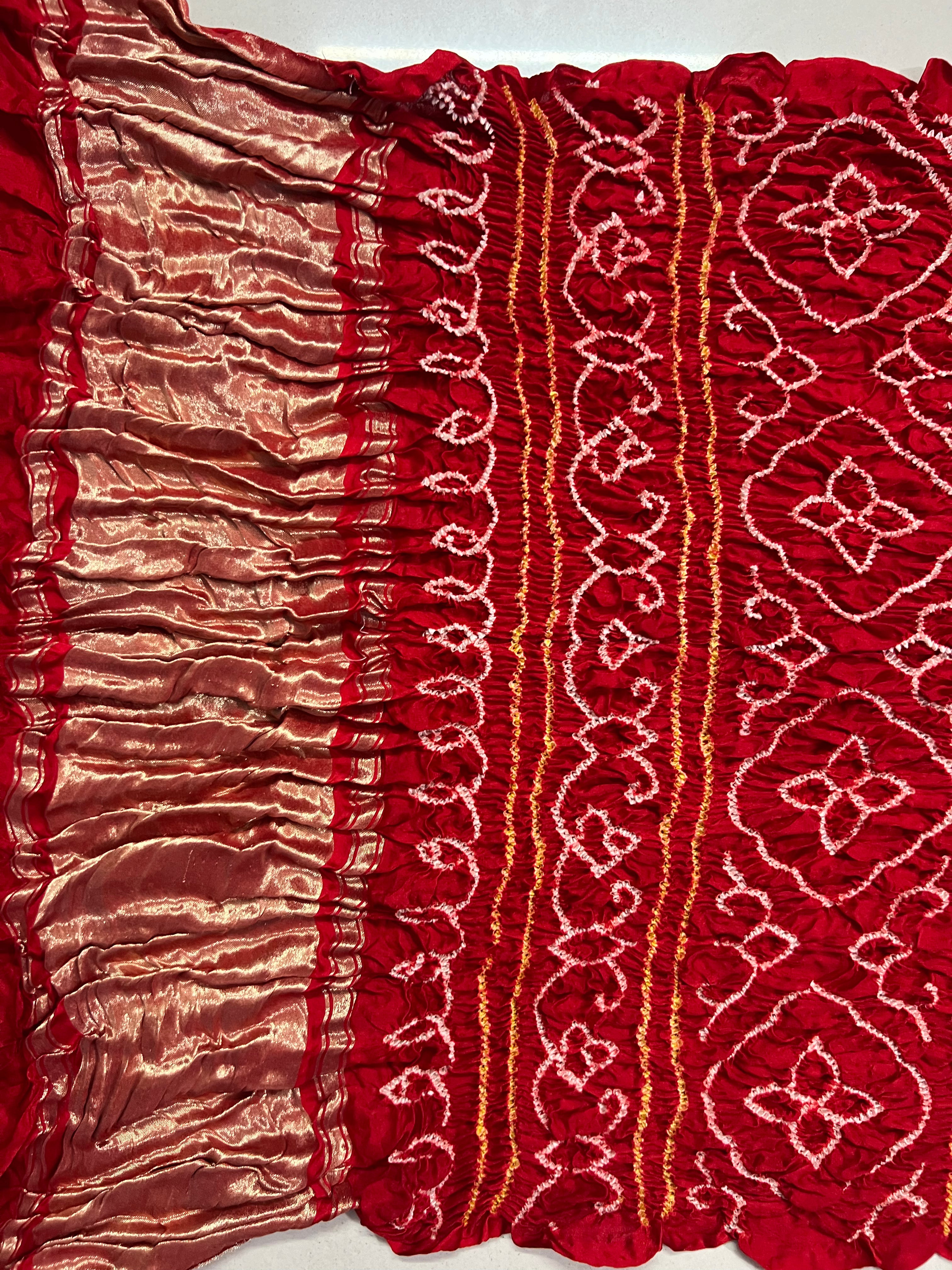 Gaji Silk Gharchola Bandhej Saree