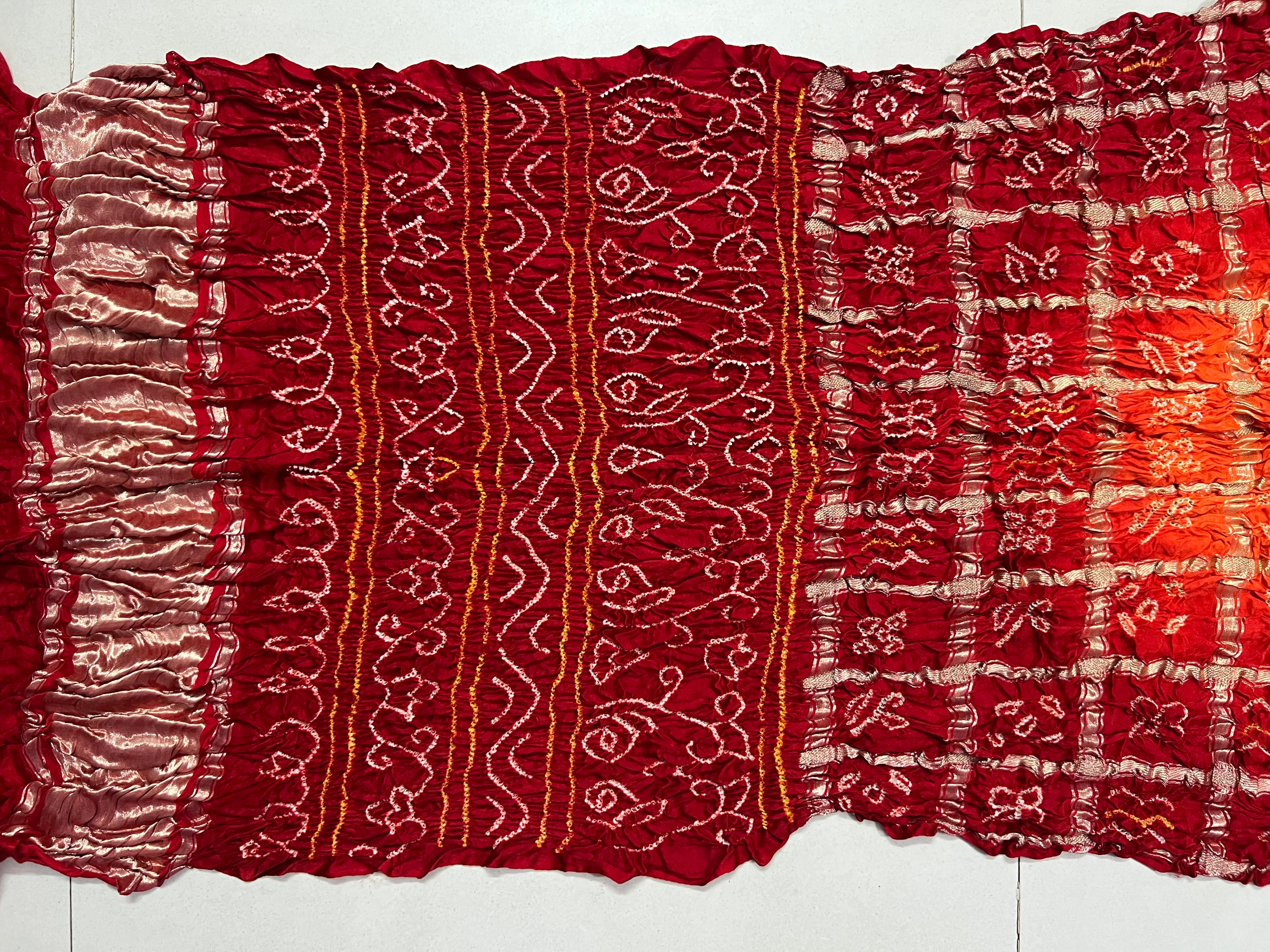 Gaji Silk Gharchola Bandhej Saree