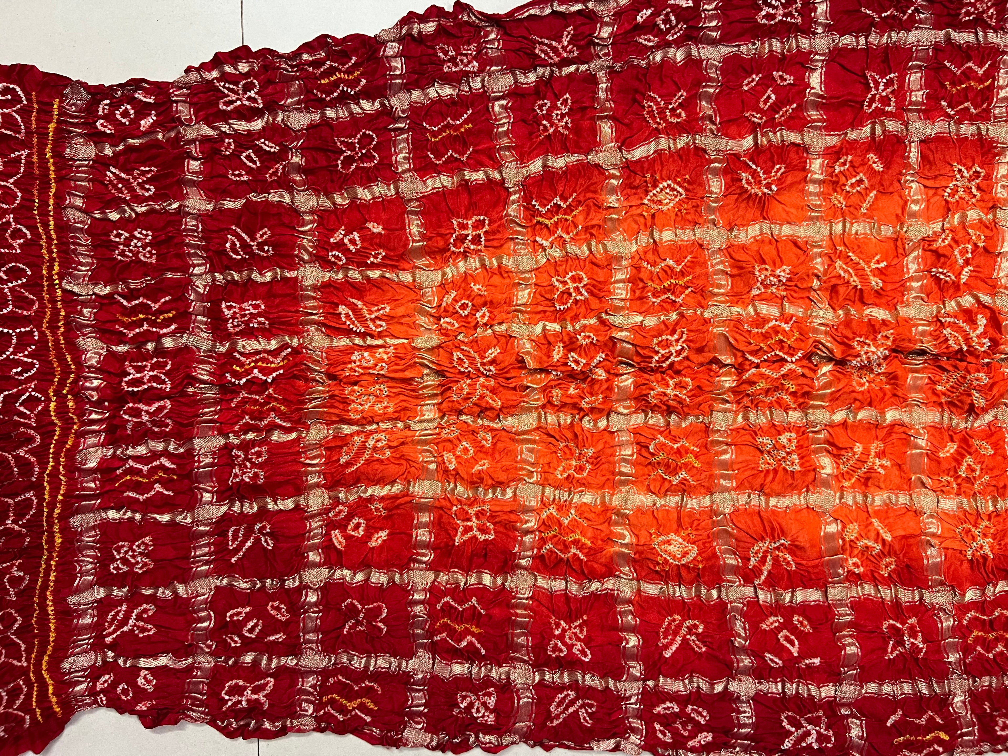 Gaji Silk Gharchola Bandhej Saree