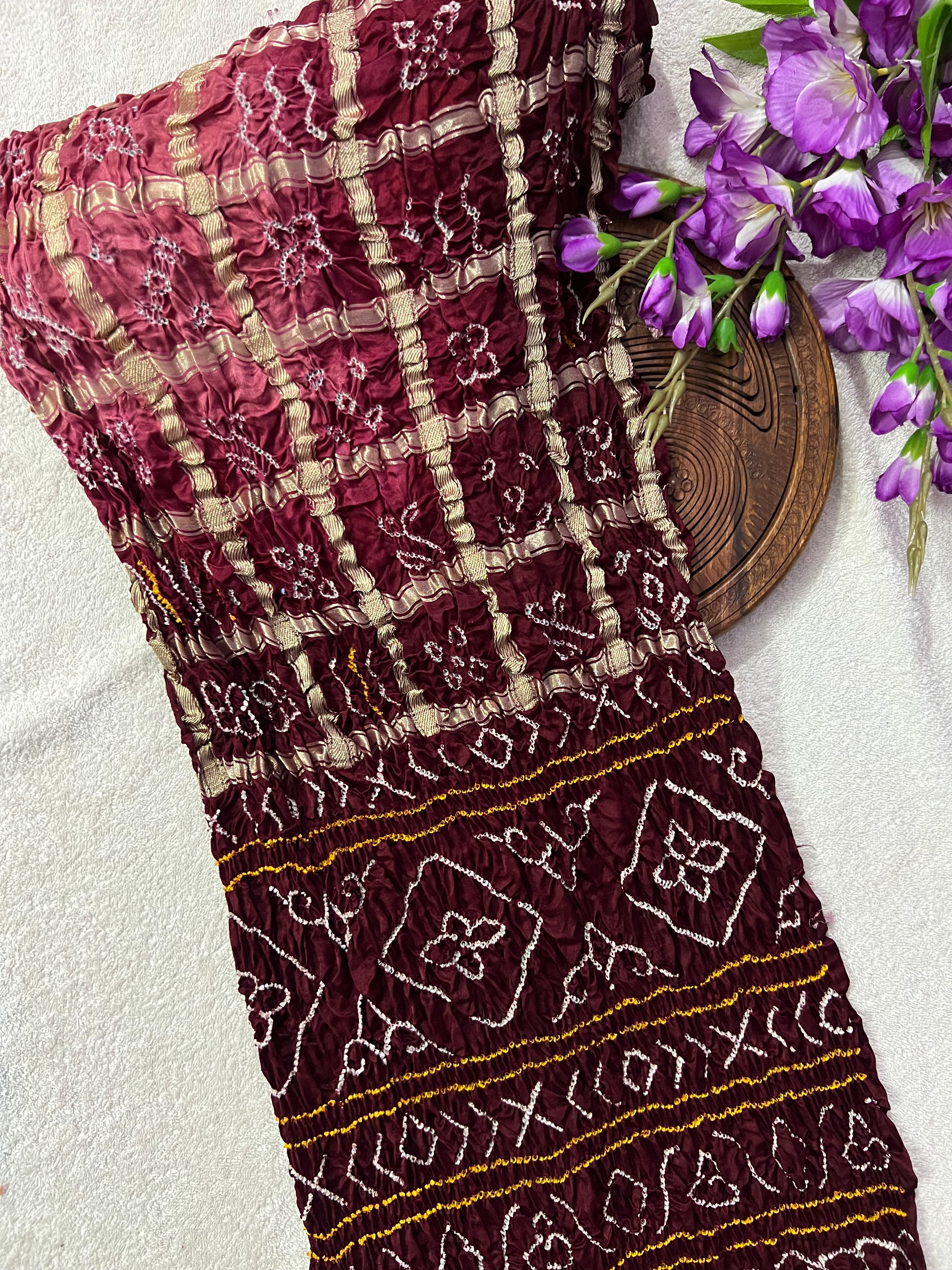 Gaji Silk Gharchola Bandhej Saree Main image