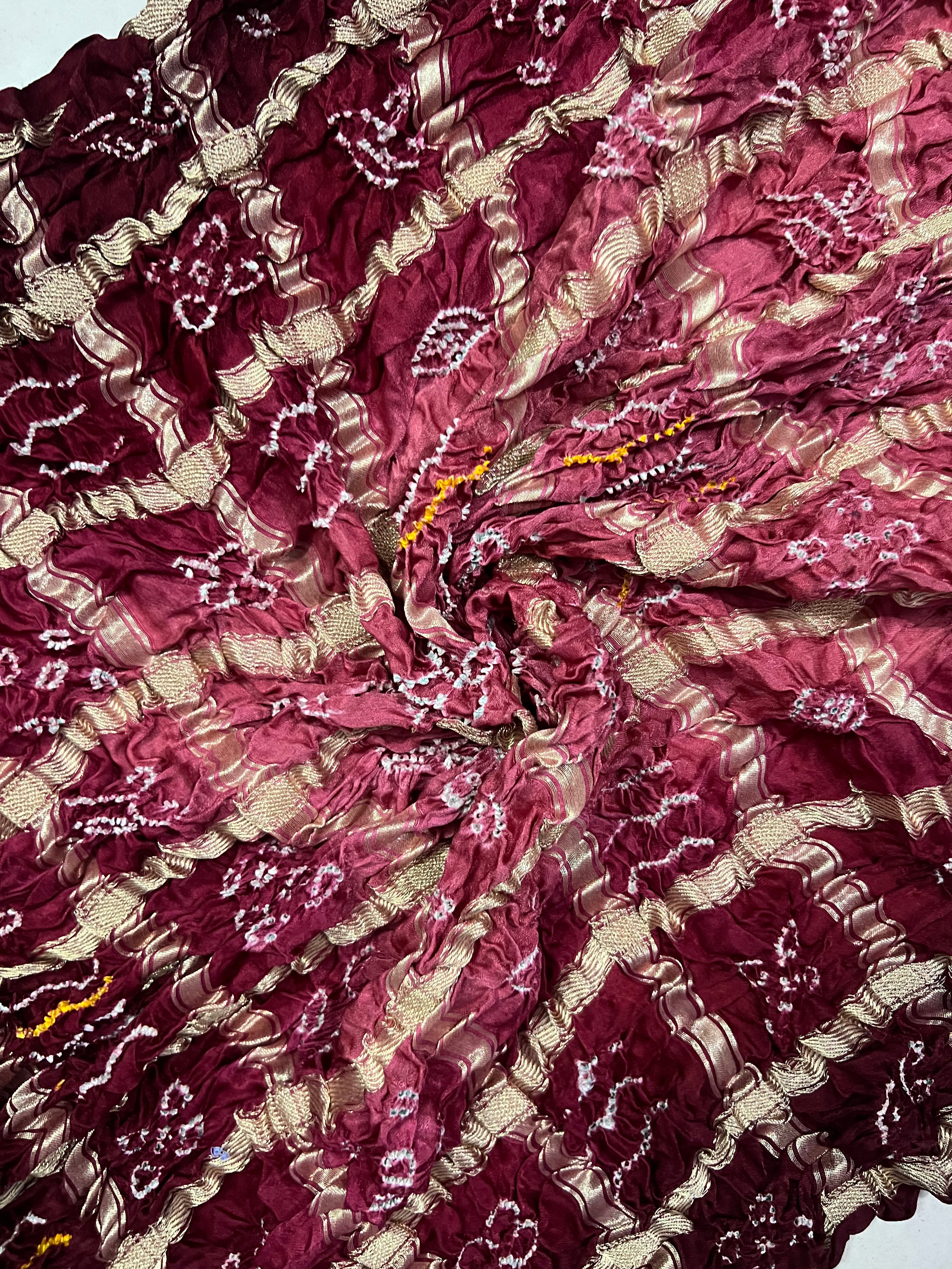Gaji Silk Gharchola Bandhej Saree Secondary image