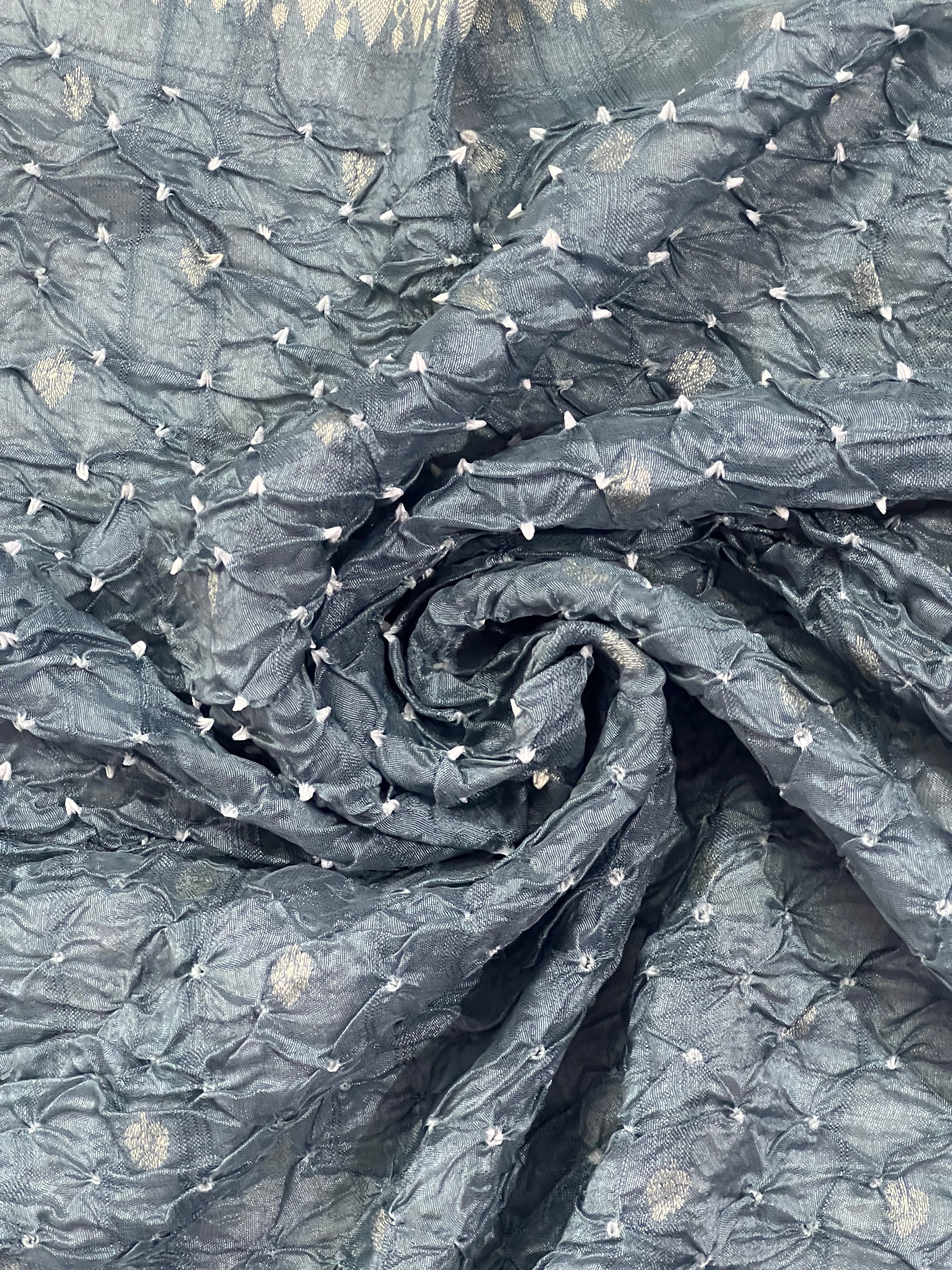 Tussar Bandhej Saree Secondary image