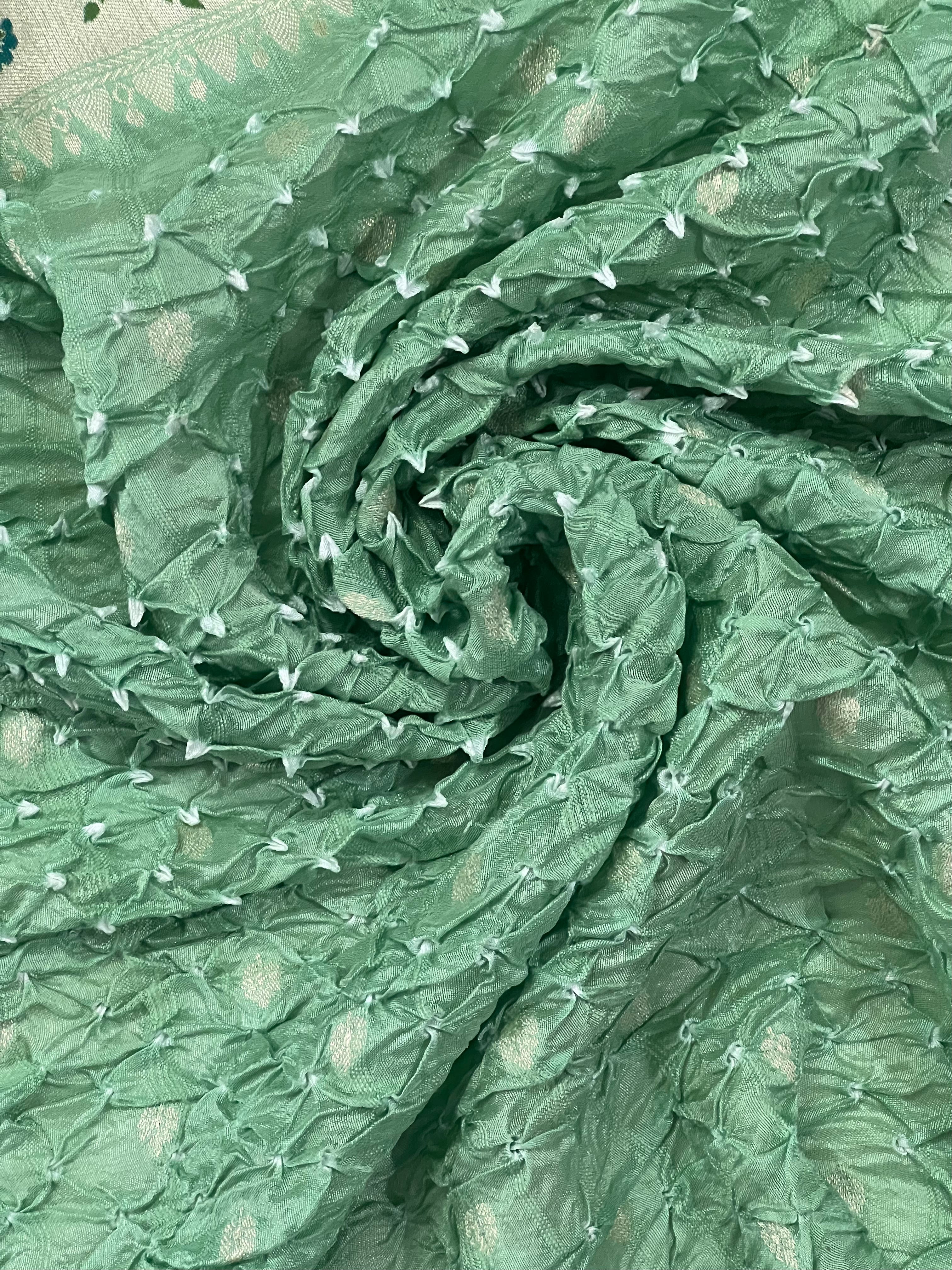 Tussar Bandhej Saree Secondary image