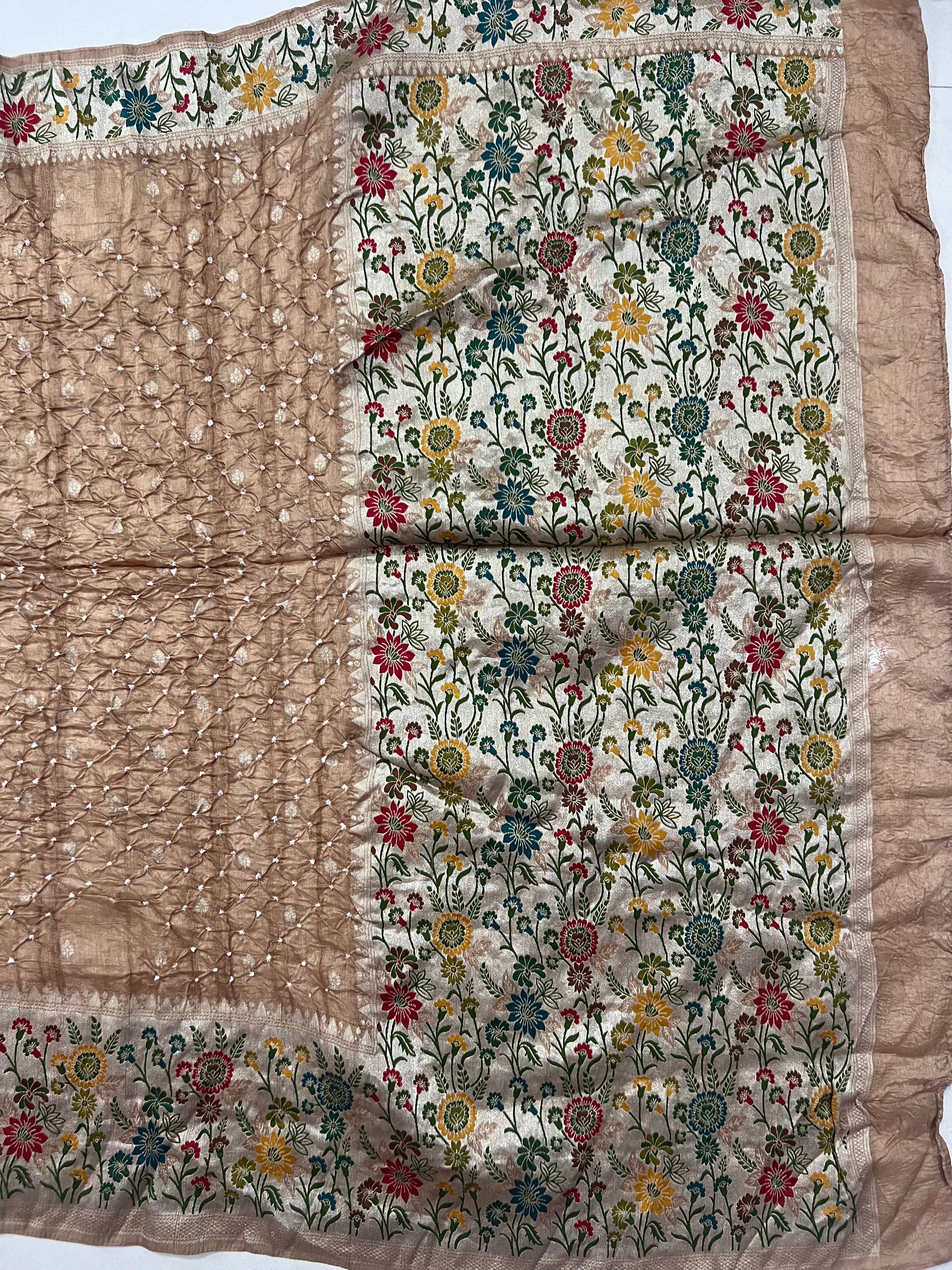 Tussar Bandhej Saree
