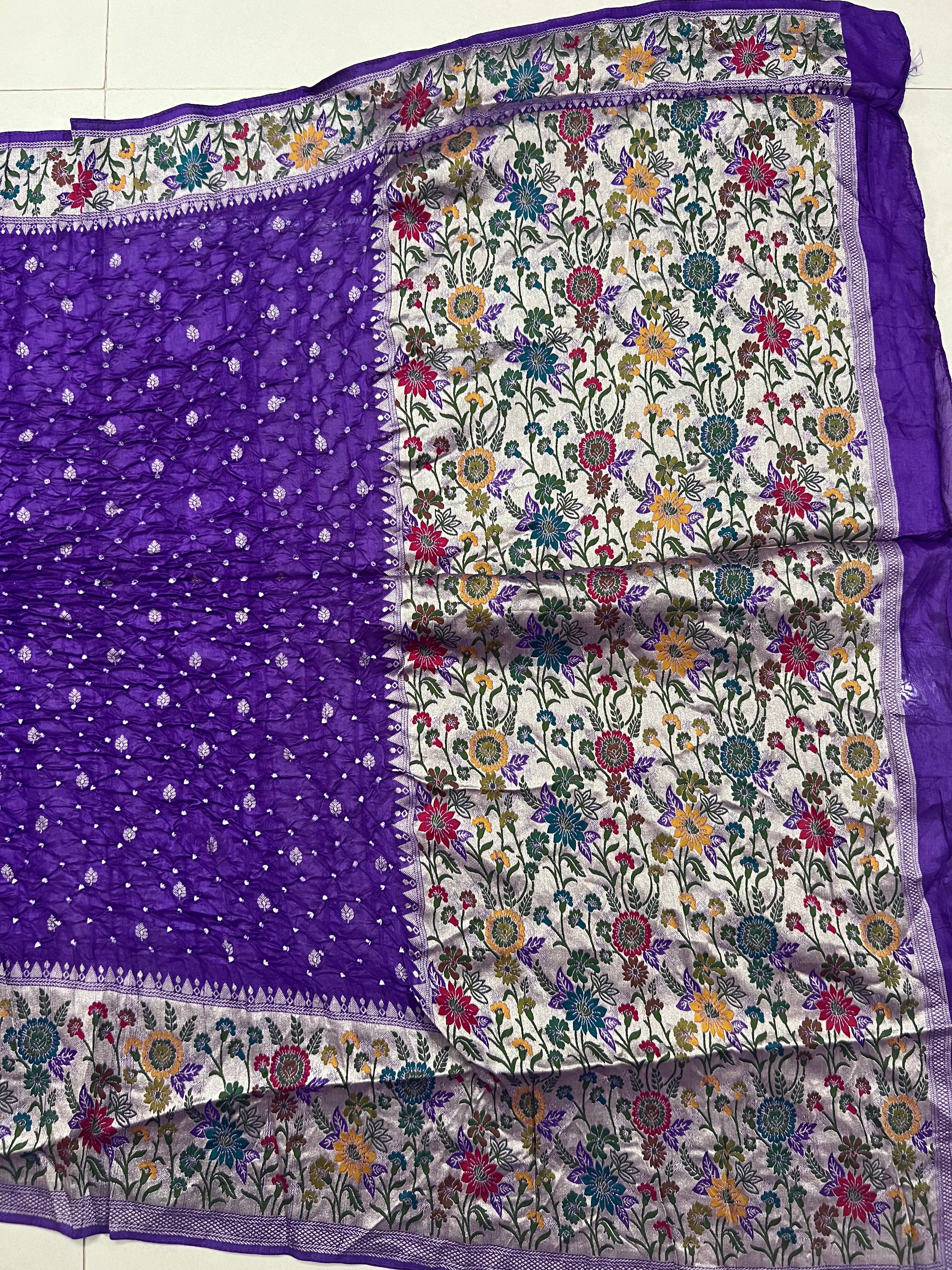 Tussar Bandhej Saree