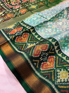 Handwoven Patola Silk Saree Button Ful Design