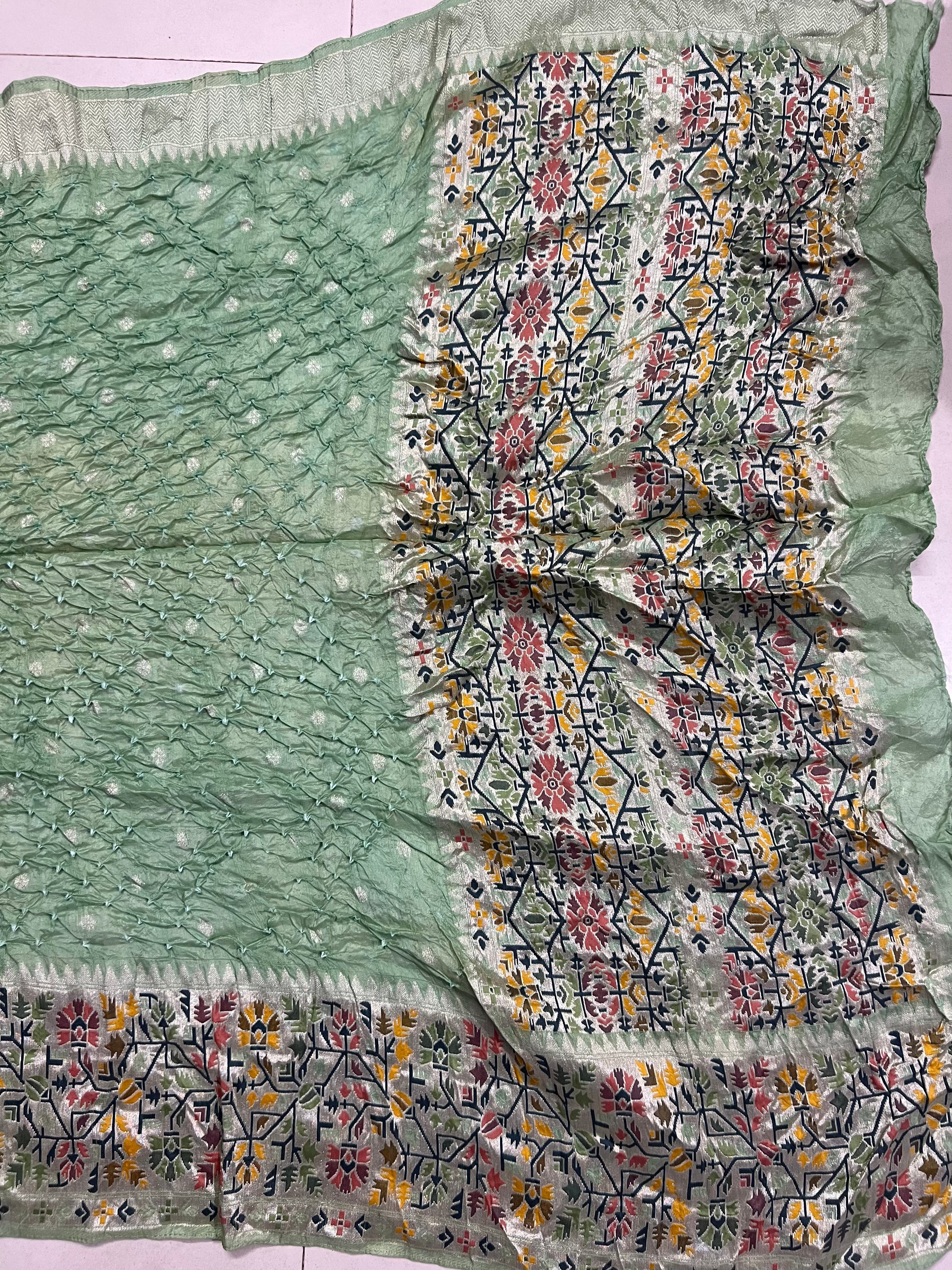 Tussar Bandhej Saree