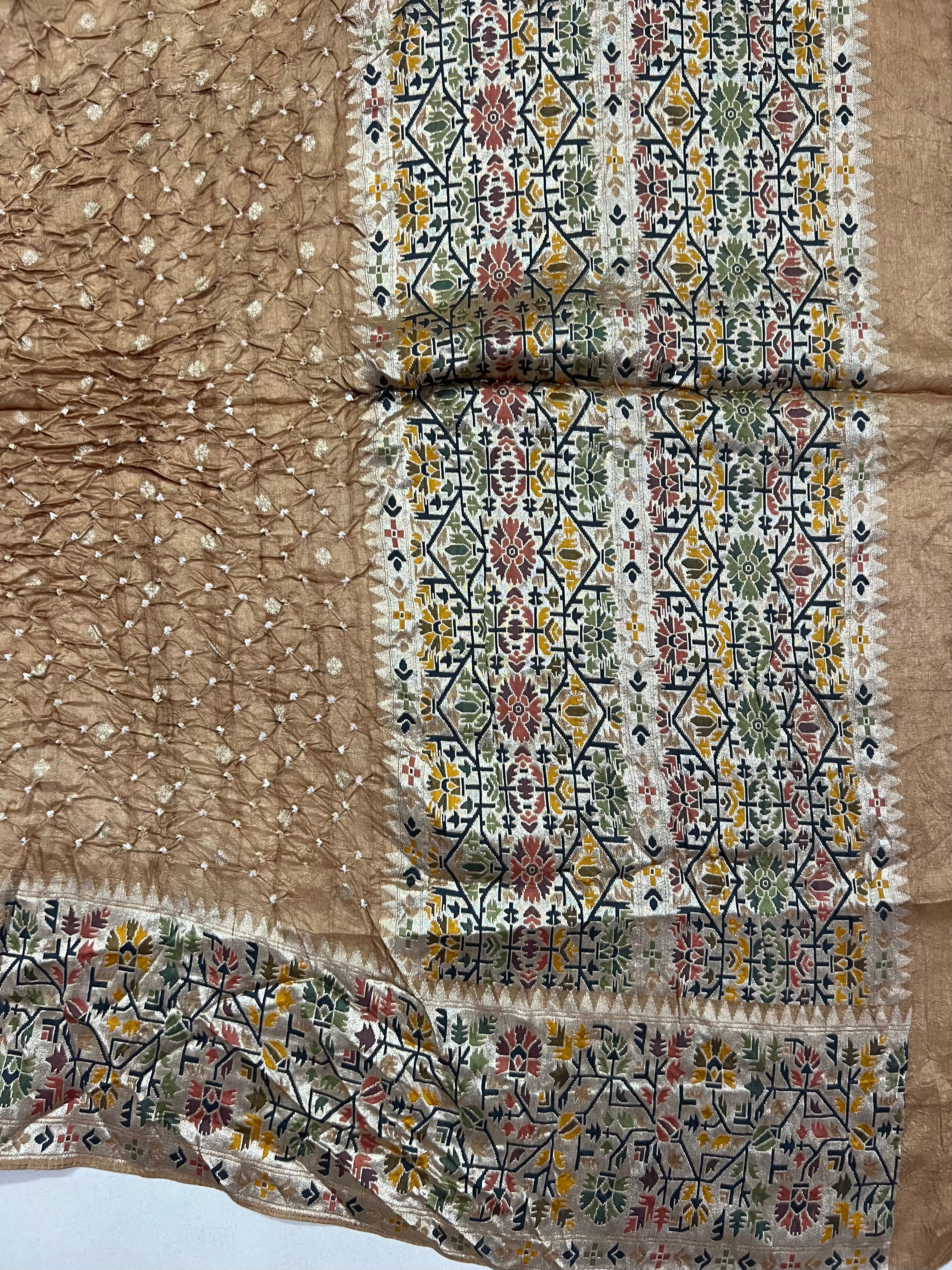 Tussar Bandhej Saree