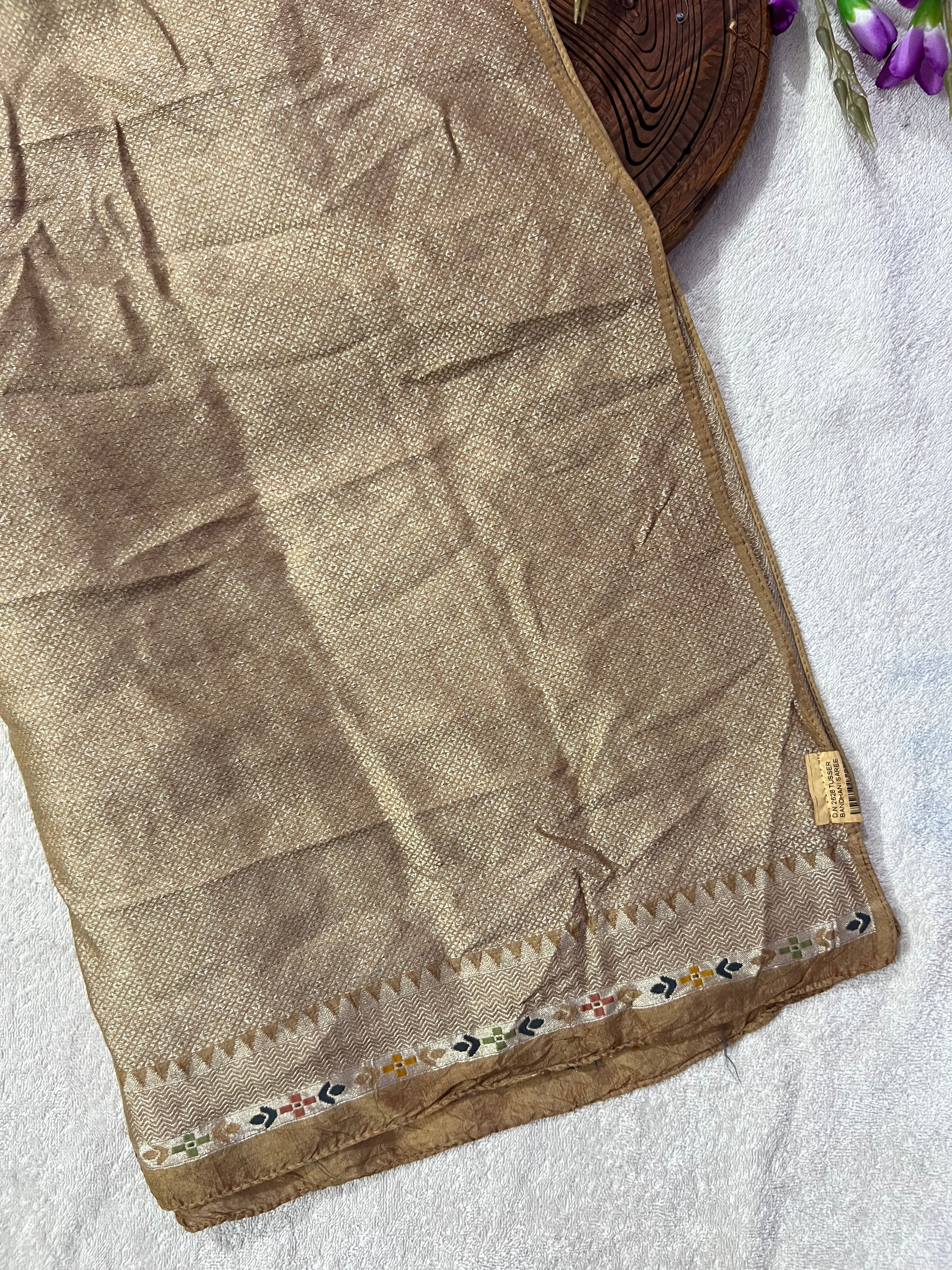 Tussar Bandhej Saree