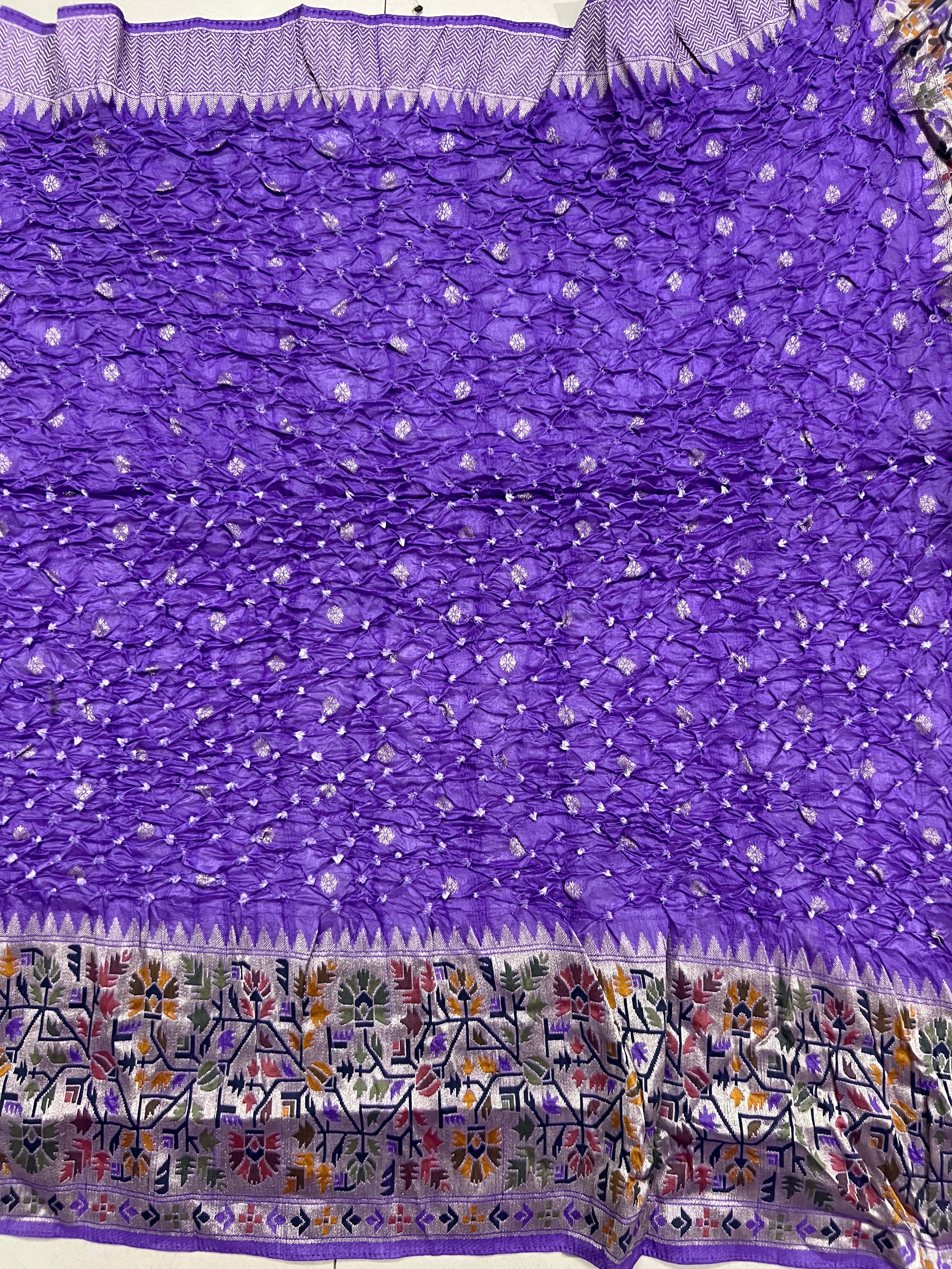 Tussar Bandhej Saree