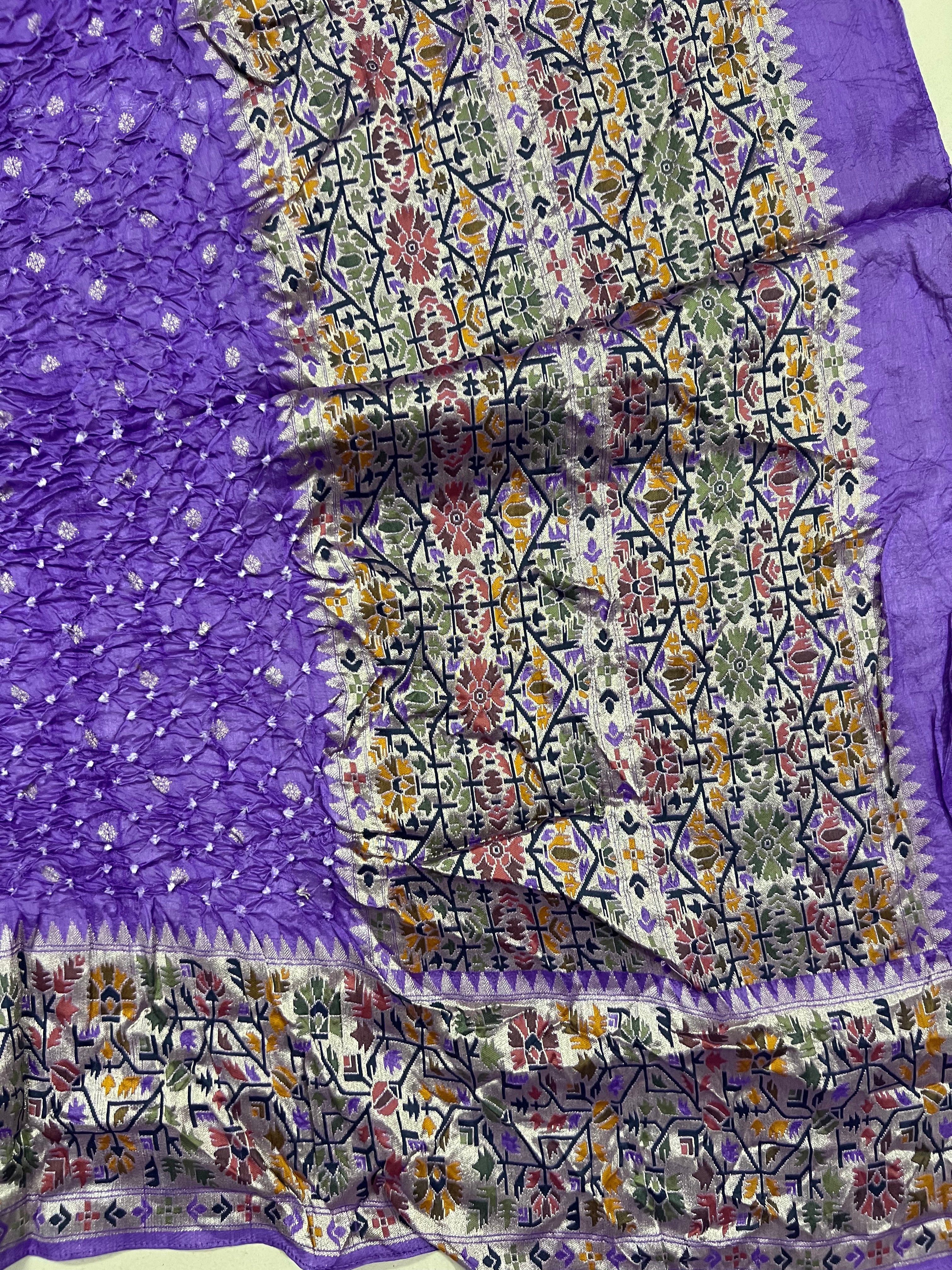 Tussar Bandhej Saree