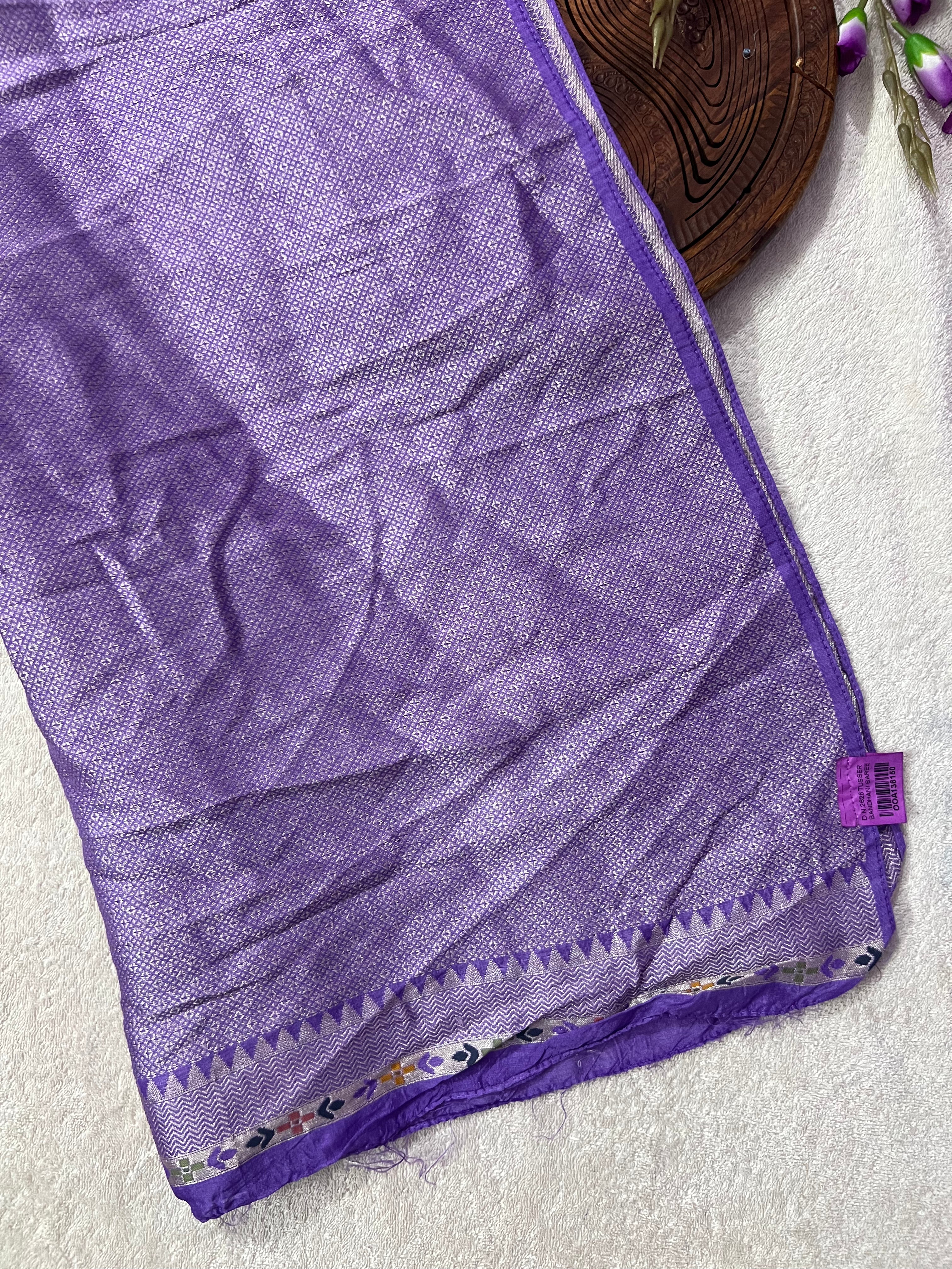 Tussar Bandhej Saree