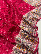 Tussar Bandhej Saree