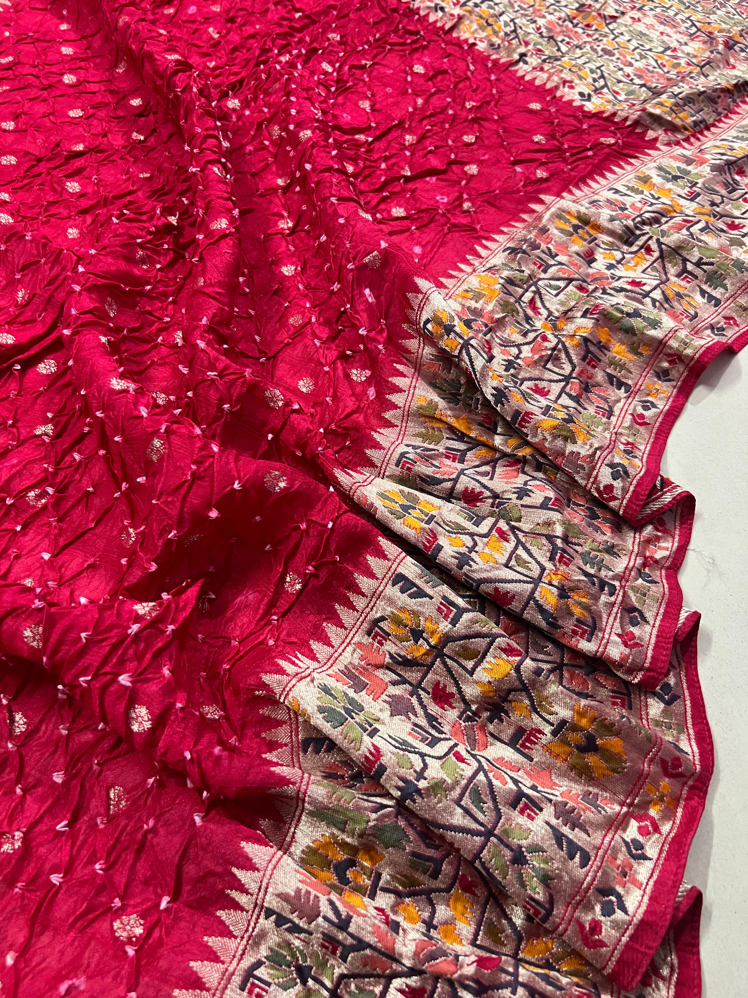 Tussar Bandhej Saree