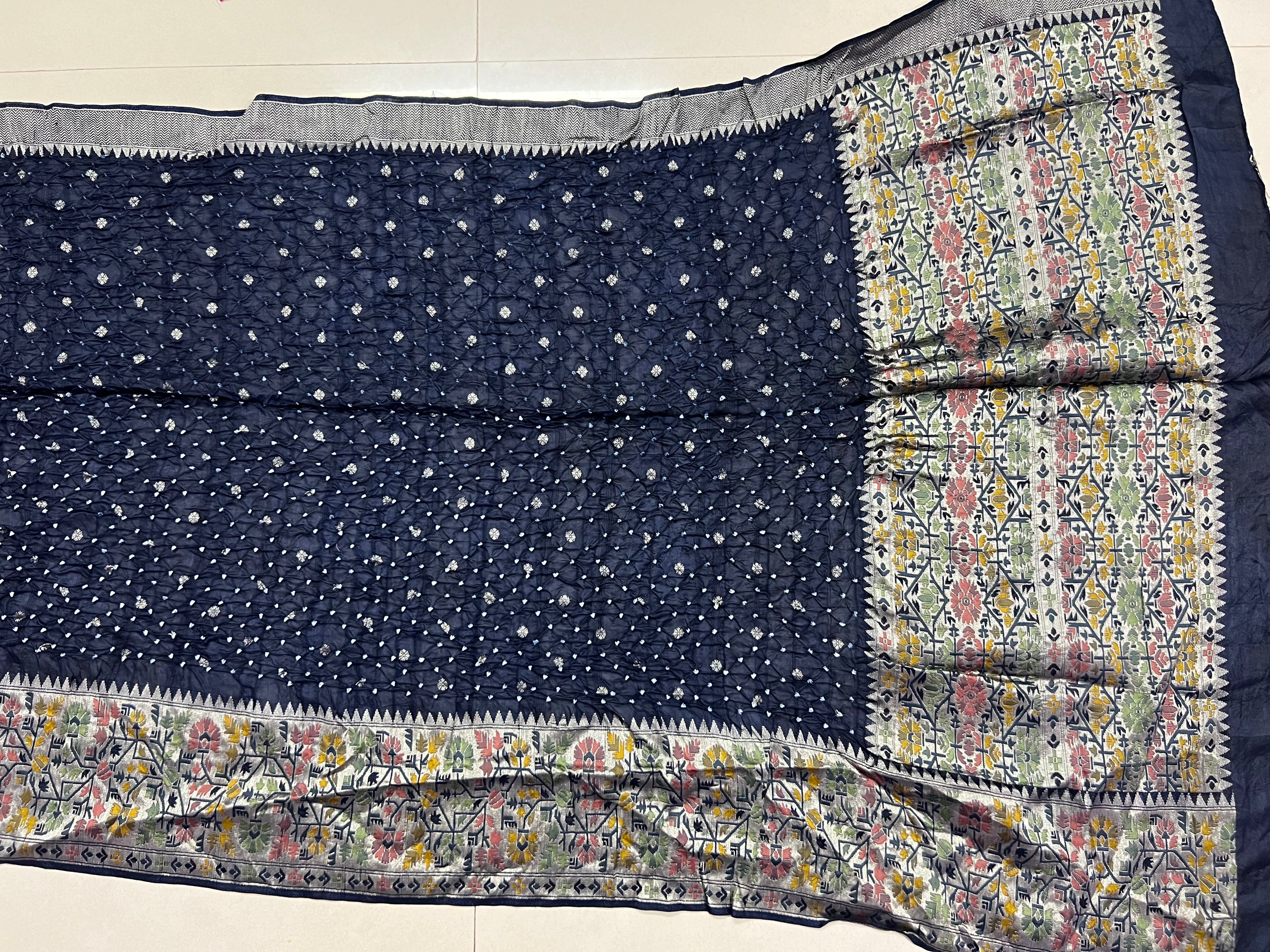 Tussar Bandhej Saree