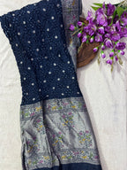 Tussar Bandhej Saree